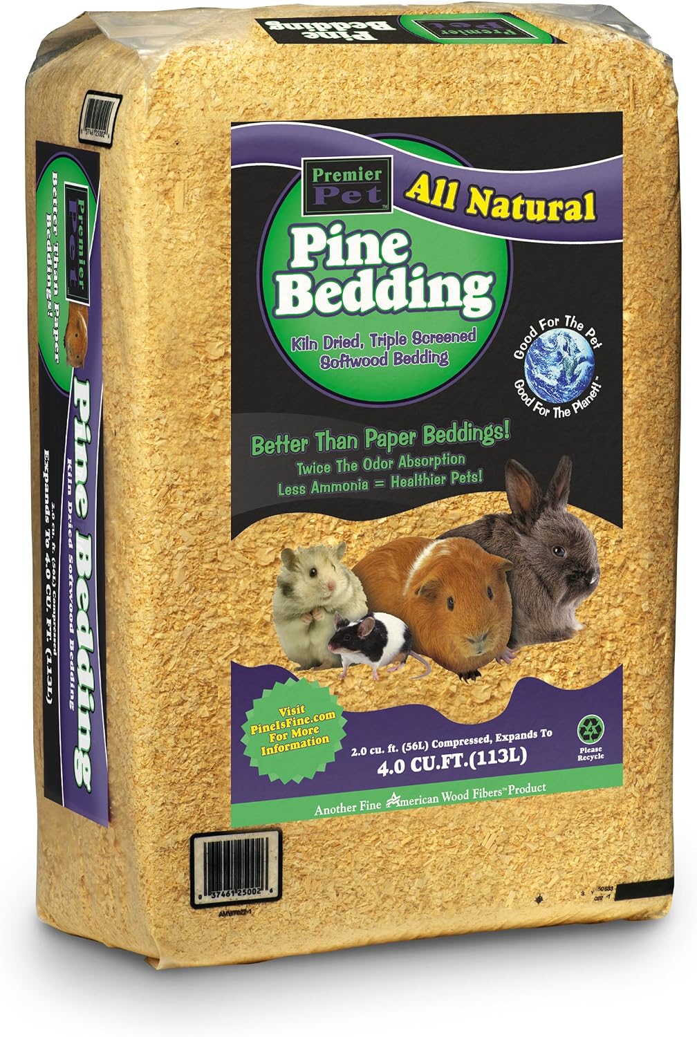 PETSPICK Pine Wood Bedding for Small Pets, Cages and Animal Habitats, 141 L | Pine bedding is sized for small pets and animal habitats; 141 L package supports cage and enclosure maintenance.