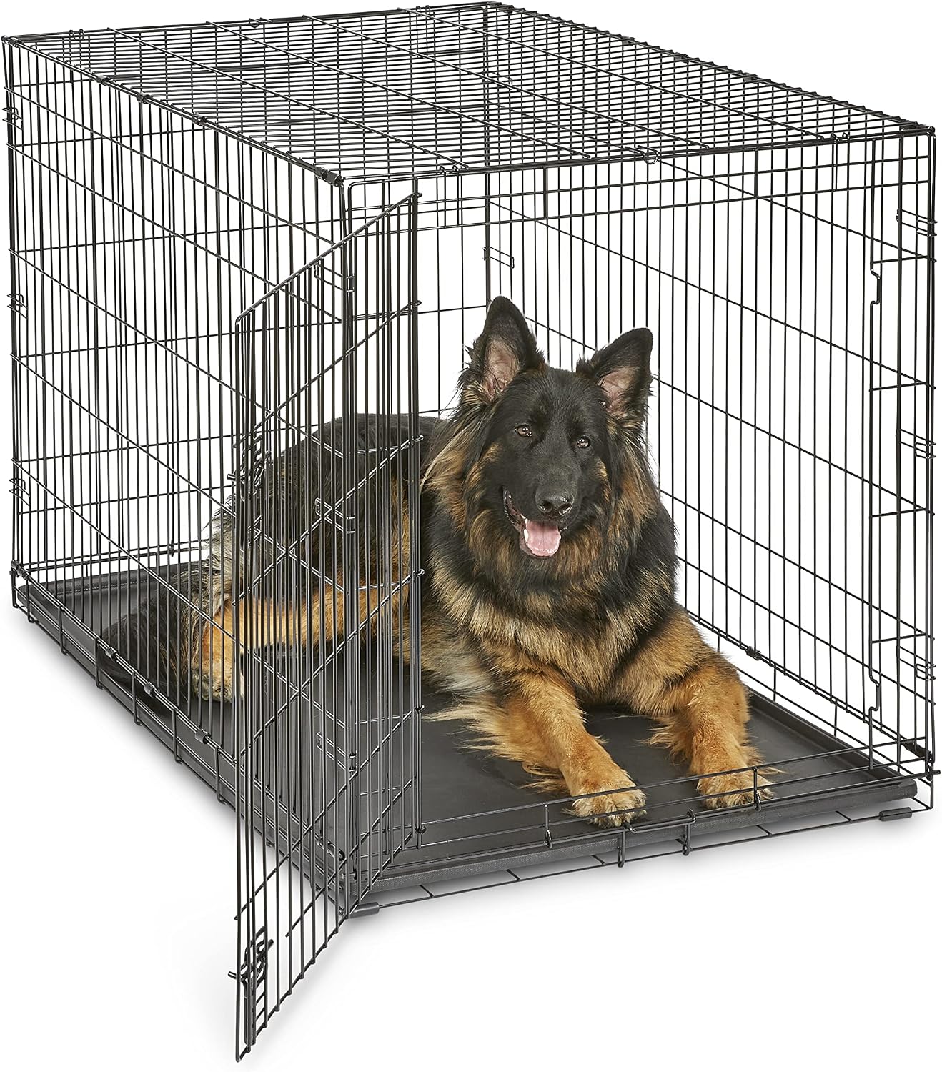 Midwest Homes for Pets 24-Inch New World Crate for Small Breeds, 12-20 lbs, Double Door Folding Dog Crate, Leak-Proof Tray & Secure Latches, Portable, Durable & Easy to Assemble
