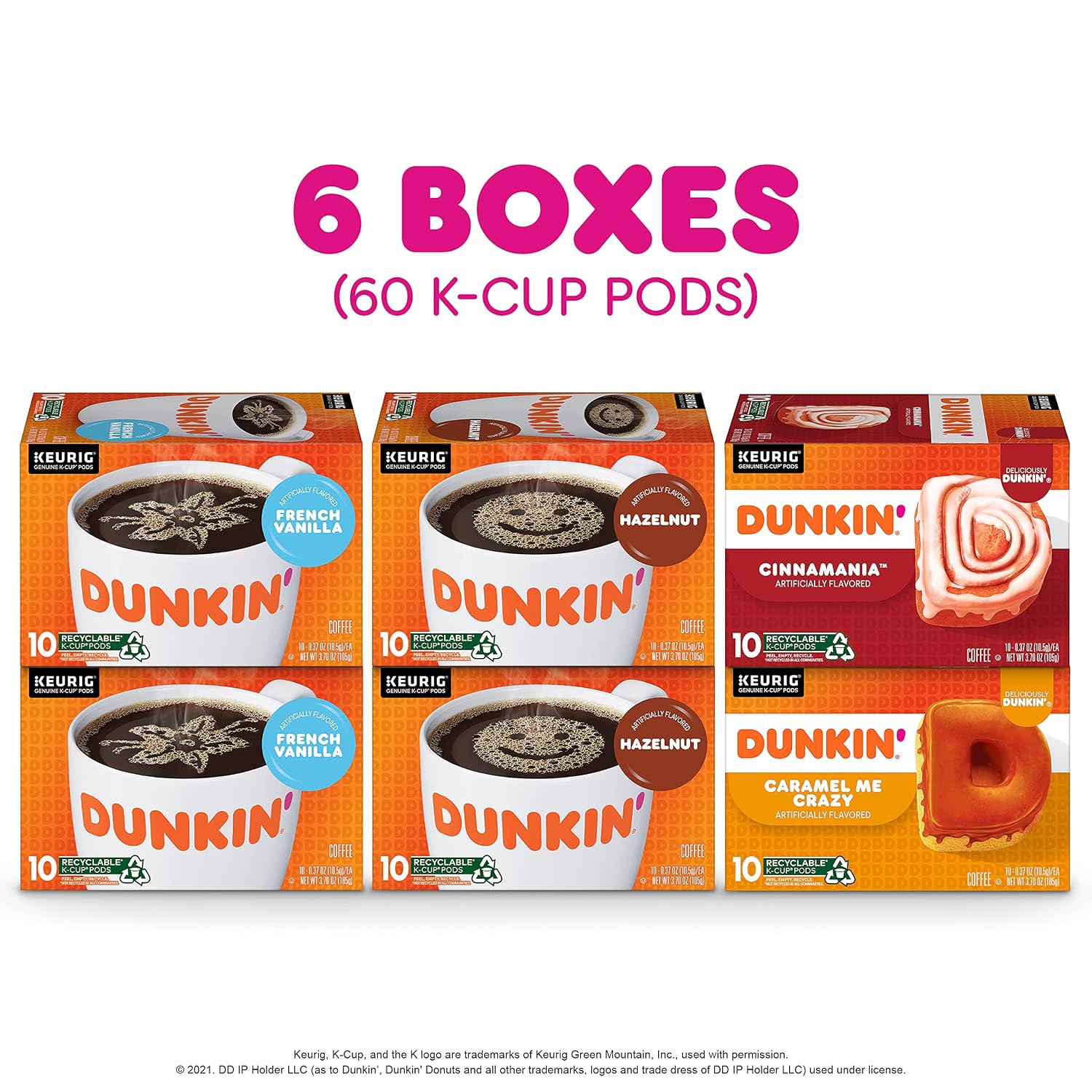 Dunkin Donuts Original Flavor Coffee K-Cups For Keurig K Cup Brewers (16 Count)