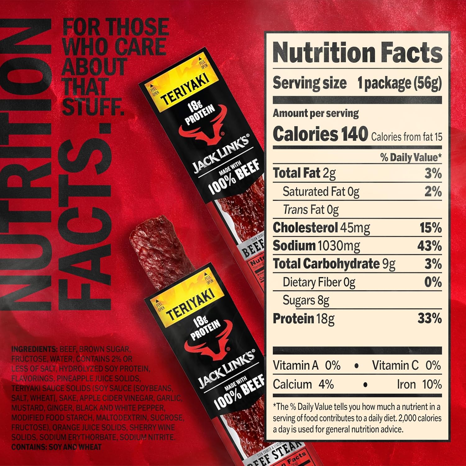Jack Link's Beef Steak, Original - Protein Snacks, Jerky Meat Snack with 23g of Protein, Made with 100% Beef, Individually Wrapped Bulk Snack Pack, Keto Friendly - 2 Oz. (12 Count)