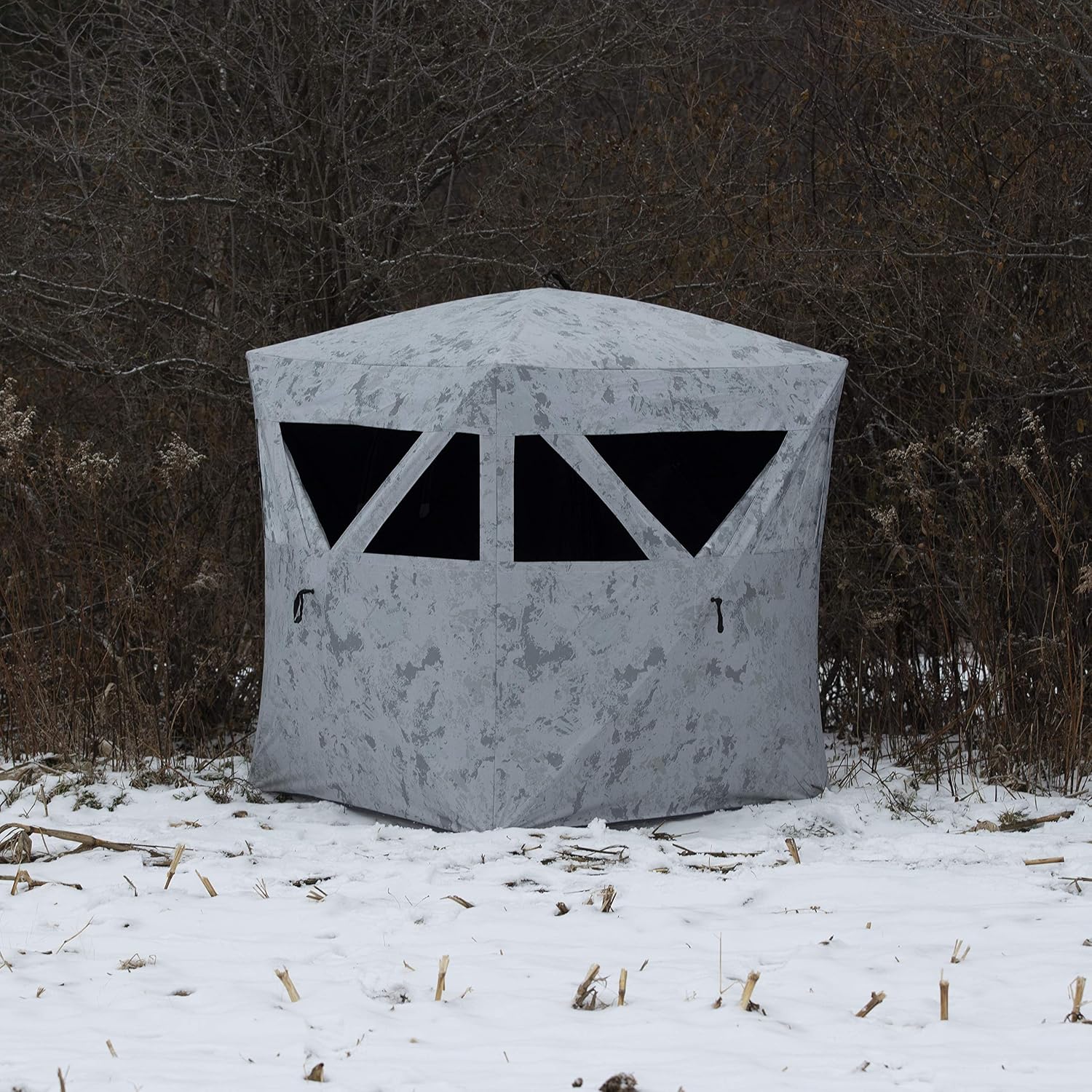 Barronett Blinds Radar Portable Hunting Blind, Pop-Up Hub Blind, Zipperless Windows, Lightweight, 2-Person, 67" x 71" x 71"