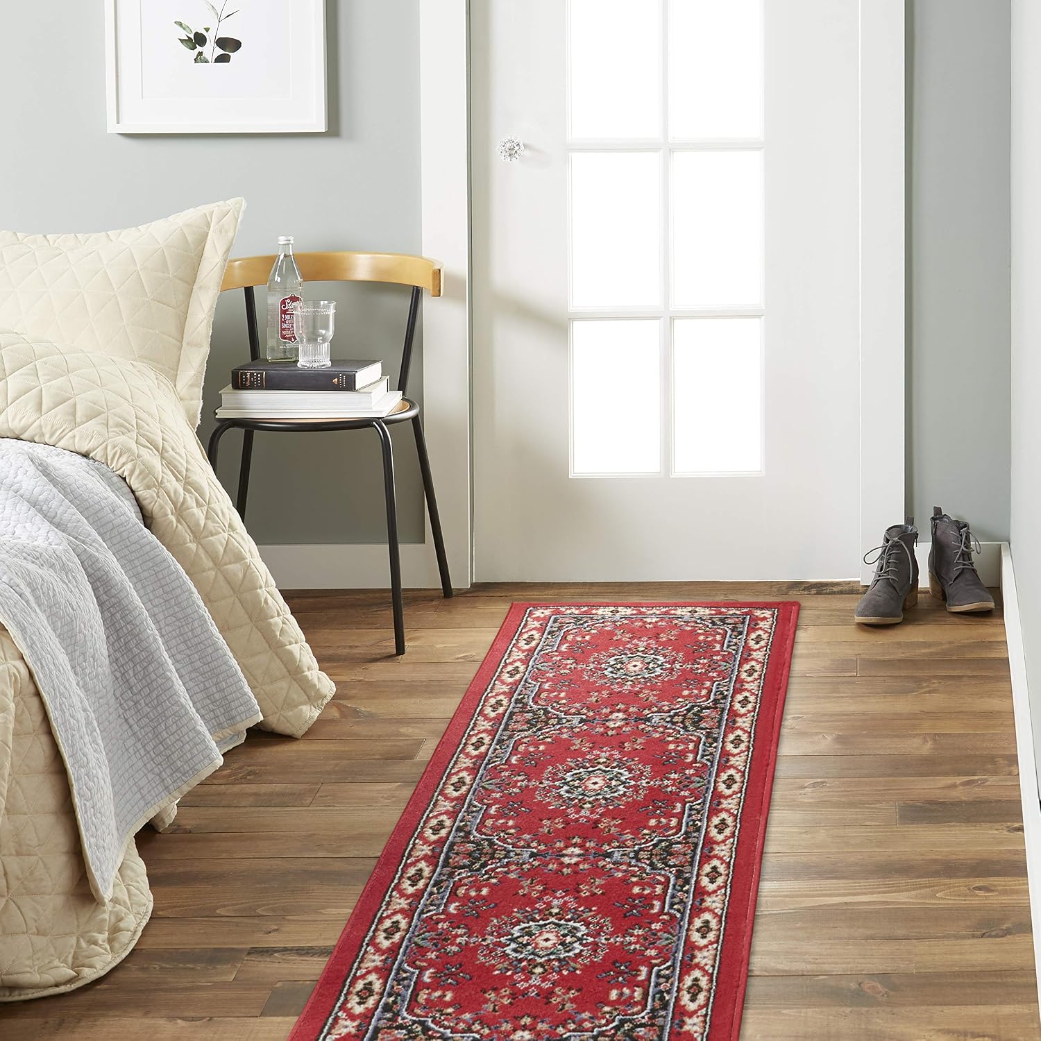Home Dynamix Premium Sakarya Traditional Medallion Border Area Rug, Ivory/Brown, 7'9"x10'8" Rectangle