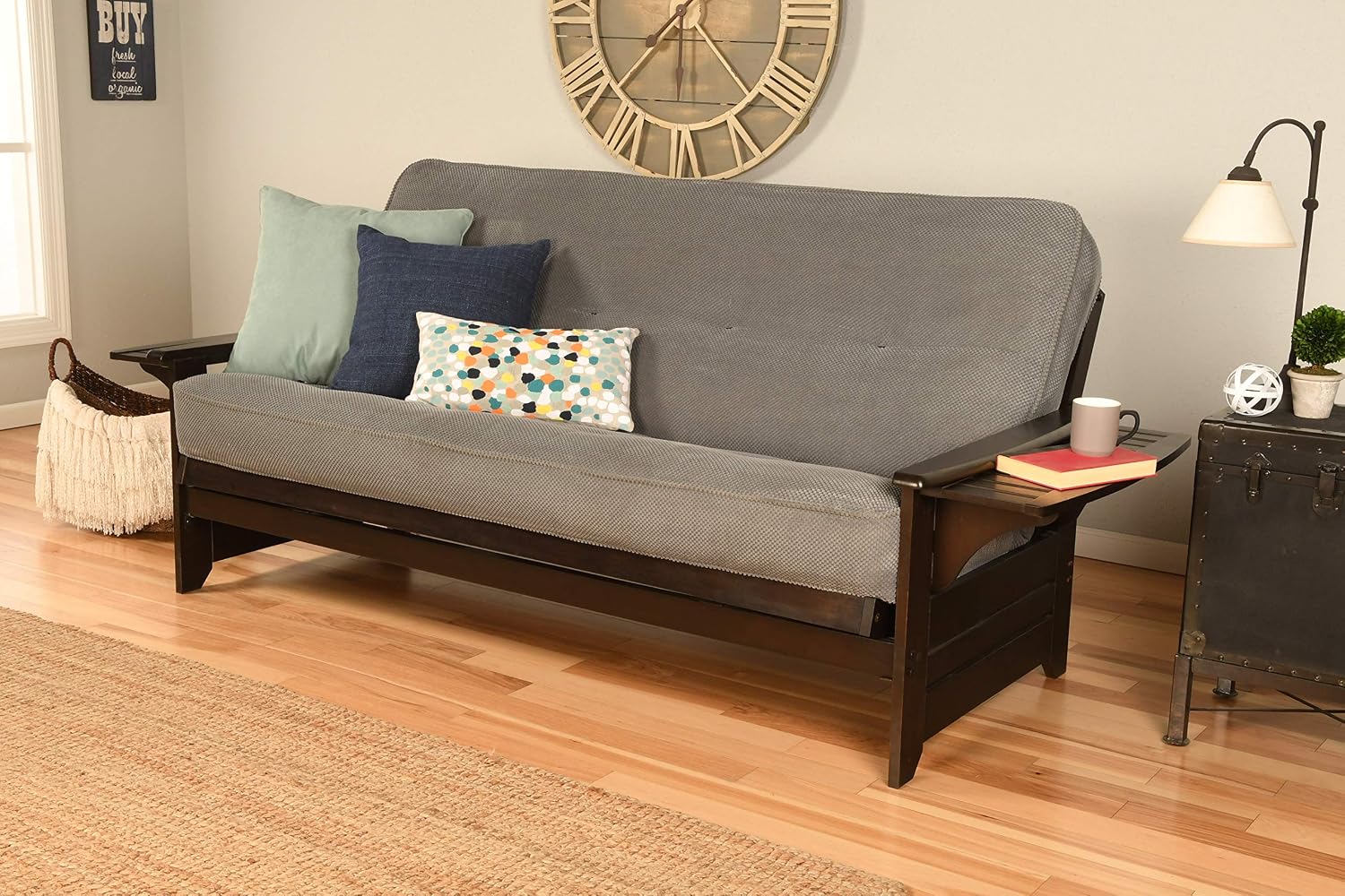 Kodiak Furniture Phoenix Futon in Black Finish, Full, Fairbanks Evergreen