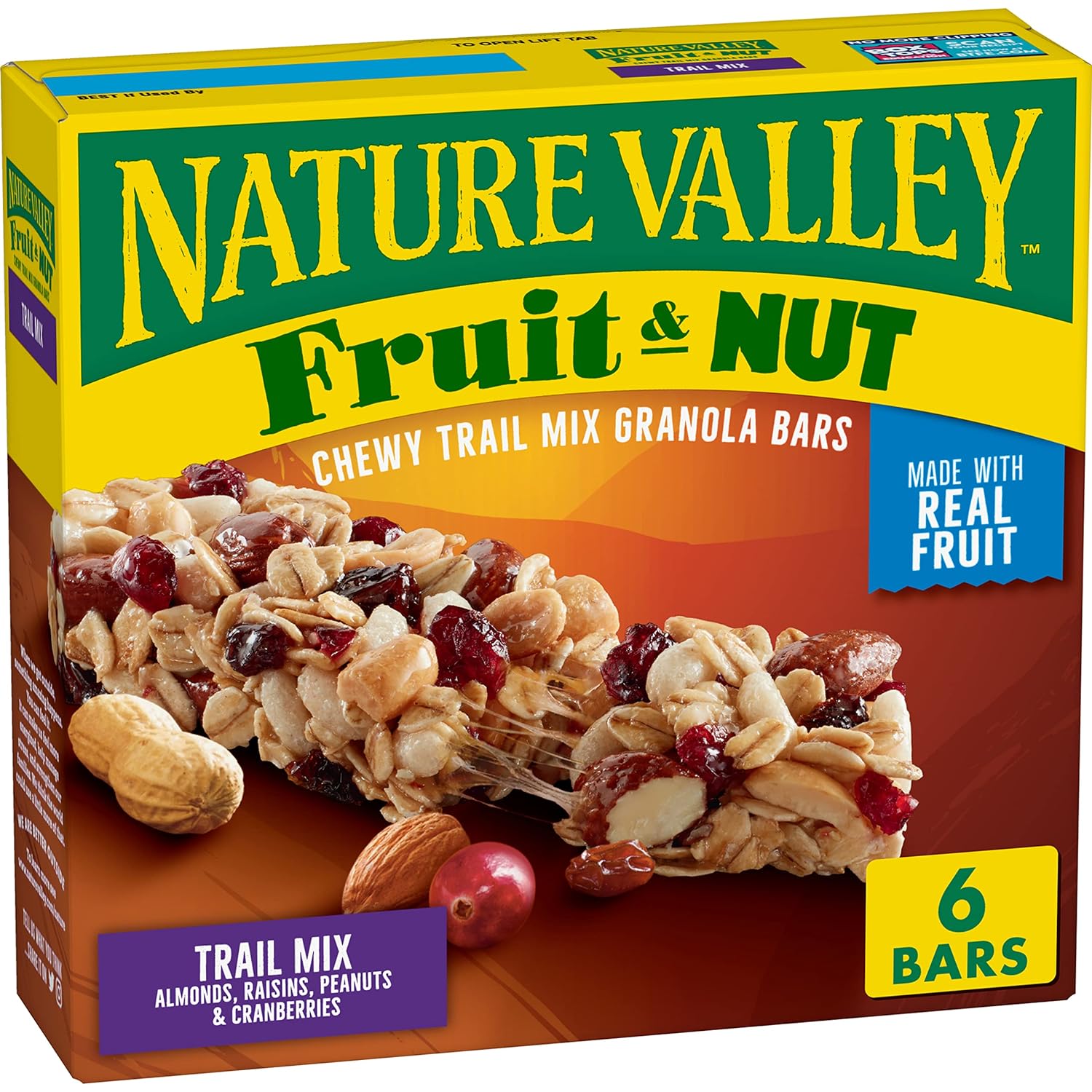 Nature Valley Almond Raisin & Cranberry Chewy Fruit & Nut Bar, 15 ct