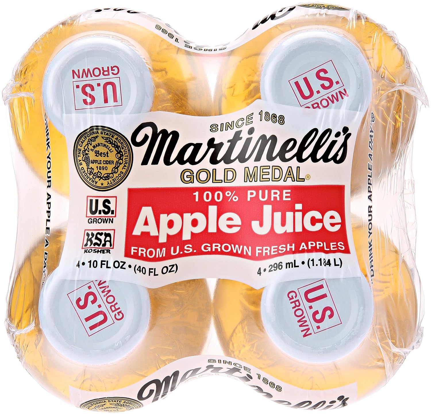 Martinelli's Juice Apple, 4 pk, 10 oz