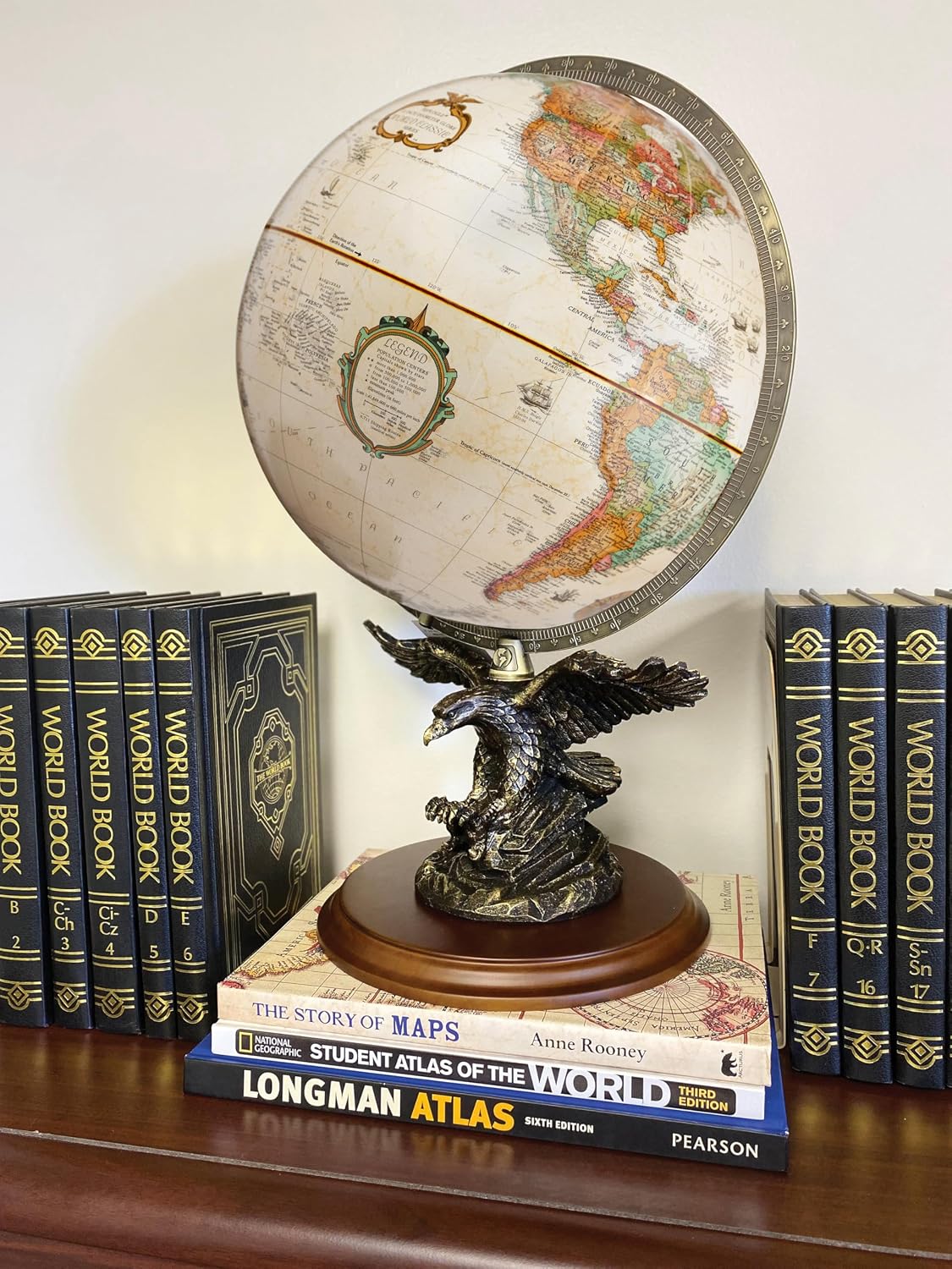 Replogle Globes 31638 Antique Ocean 12" Freedom Globe, Off-White, Small