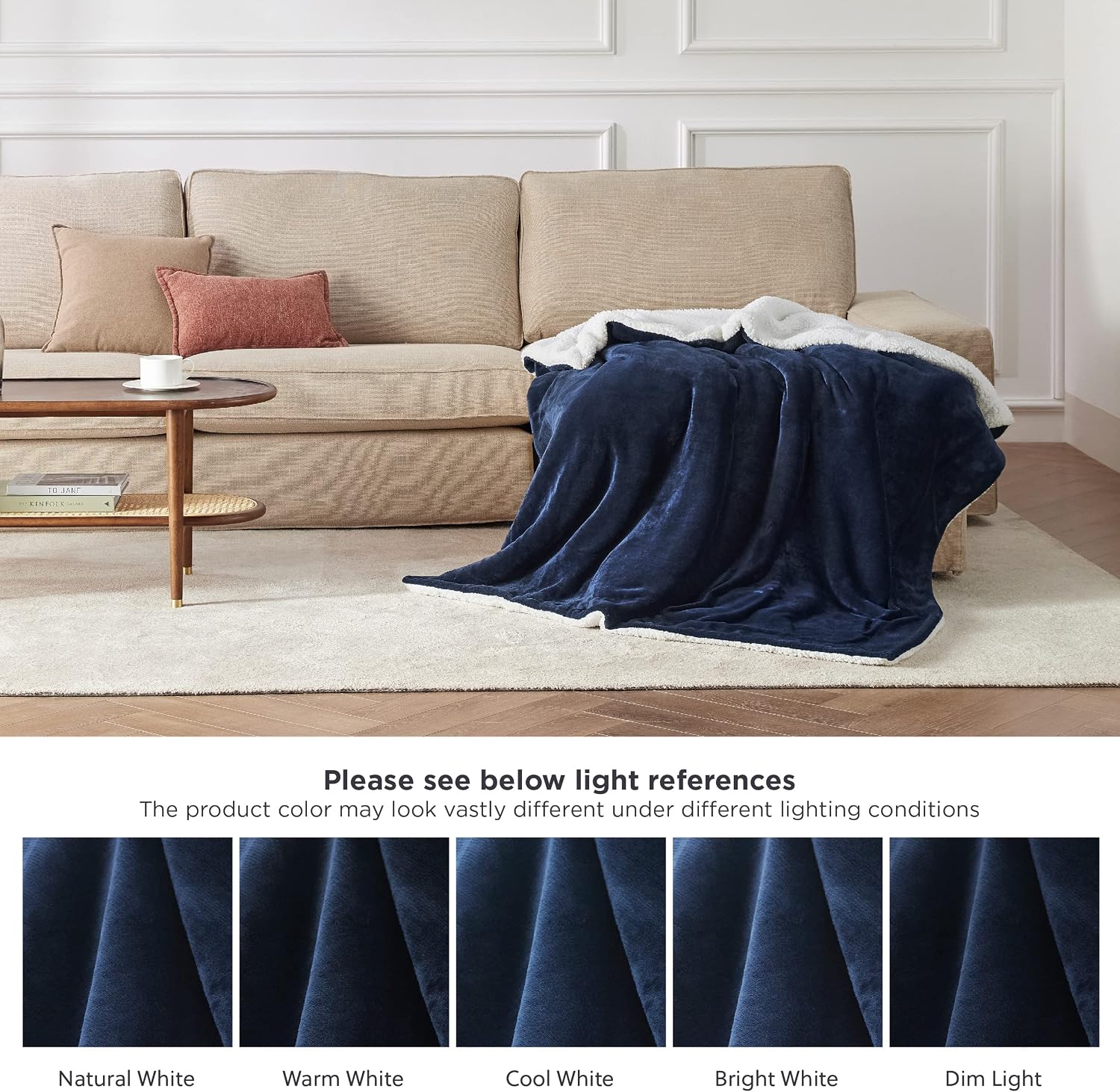 Bedsure GentleSoft Sherpa Fleece Throw Blanket for Couch, Non-Heated, Thick & Warm Cozy Blanket for Winter Fall, Soft Fuzzy Plush Throw Gifts for Women and Men, Grey, 50x60 Inches