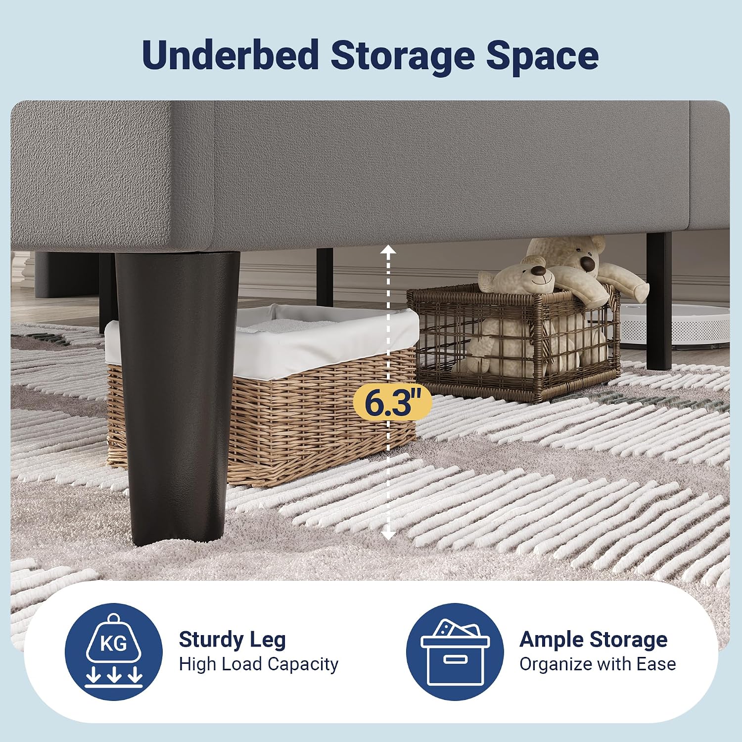 Allewie Full Size Platform Bed Frame with Charging Station and Storage Shelf/Upholstered Velvet Wingback Headboard/Wooden Slats Support/No Box Spring Needed/Easy Assembly, White