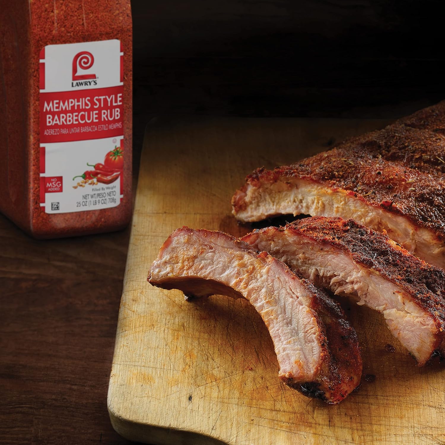 Lawry's Memphis Style Barbecue Rub, 25 oz - One 25 Ounce Container of Memphis Dry Rub, Perfect for BBQ Rub Wings, Ribs, Brisket and More