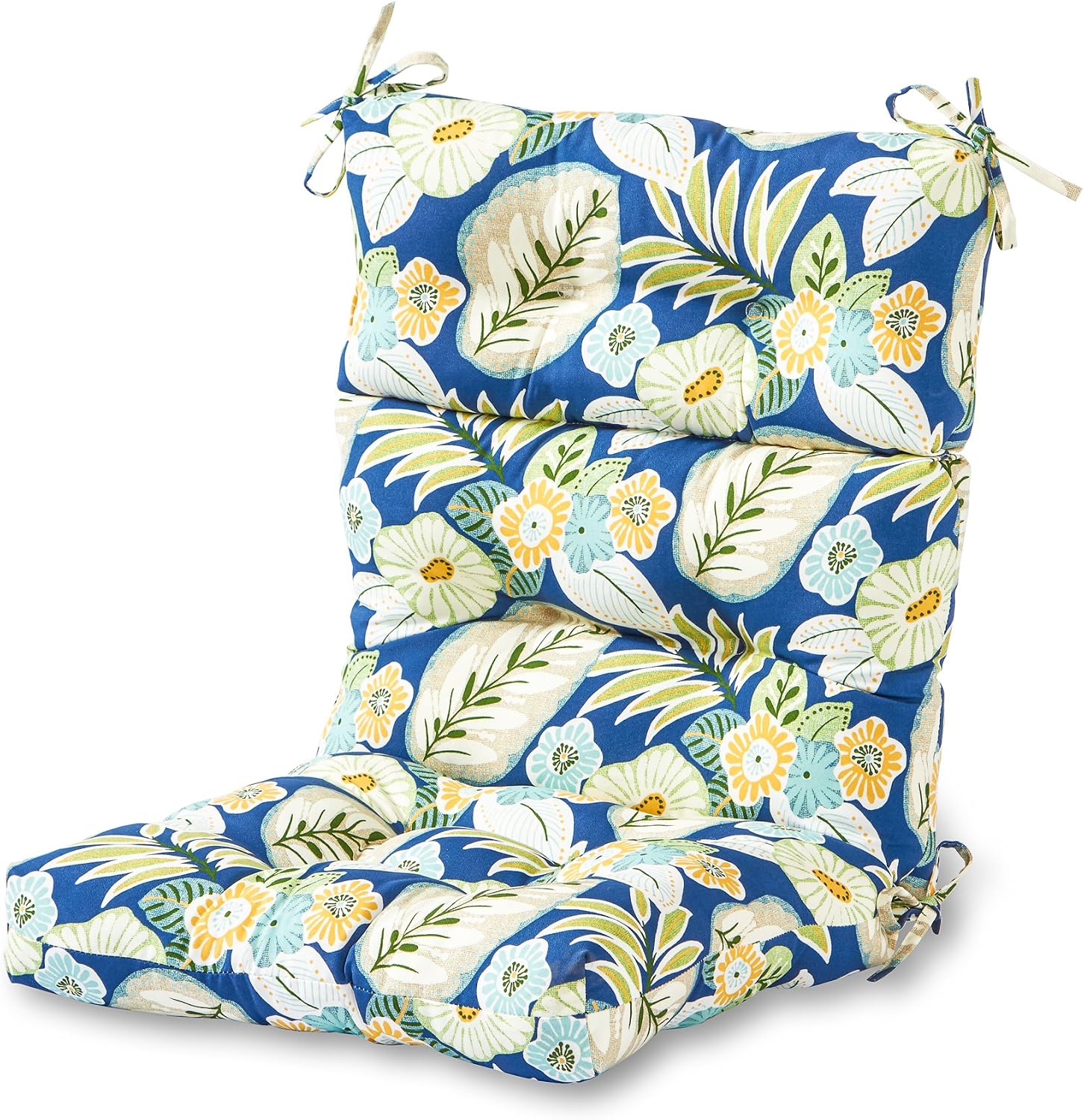 Greendale Home Fashions Outdoor 44x22-inch High Back Chair Cushions (Set of 2), Cement