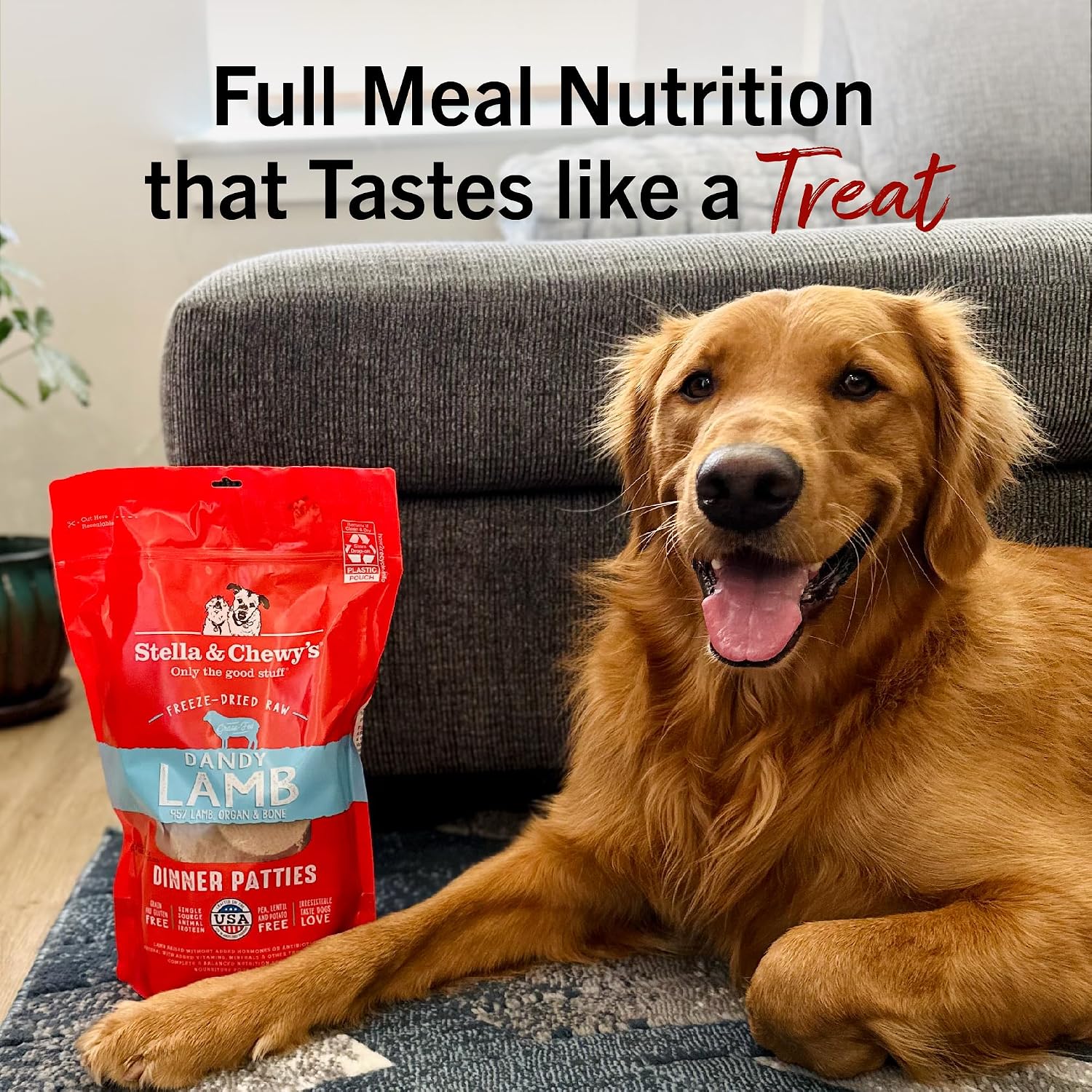 Stella & Chewy’s Freeze Dried Raw Dinner Patties – Grain Free Dog Food, Protein Rich Stella’s Super Beef Recipe – 5.5 oz