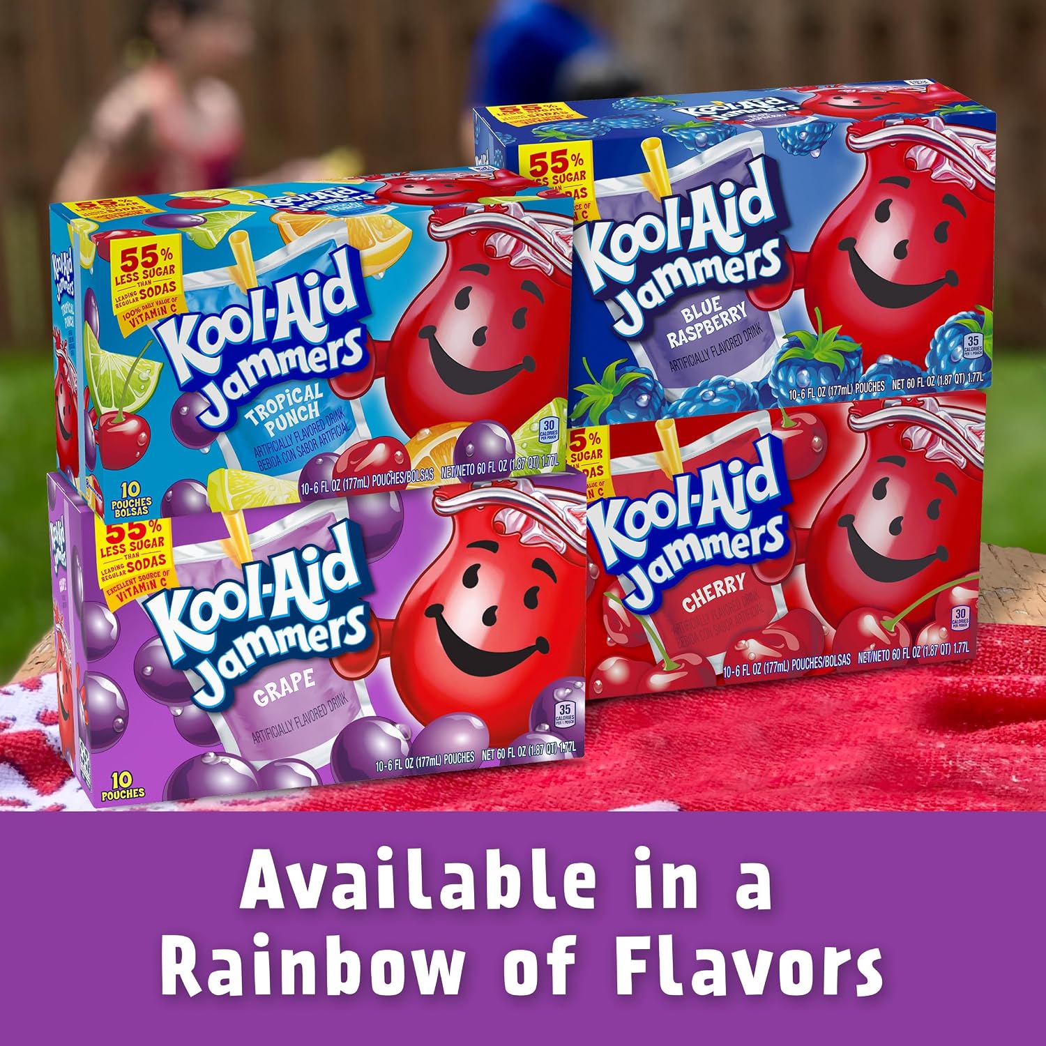 Kool-Aid Juice Drink, 40 ct Pack, Grape Flavored, 4 Boxes of 10 Pouches