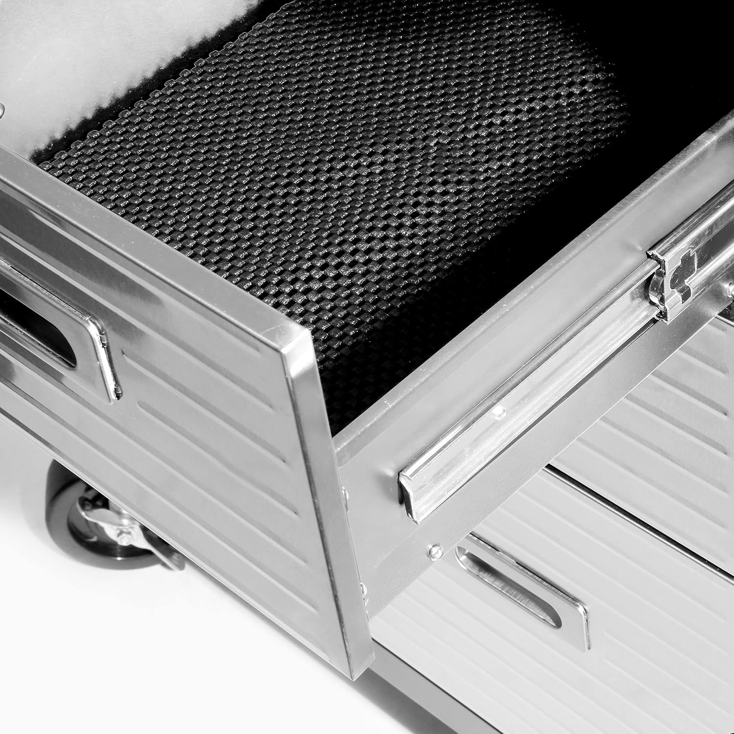 Seville Classics UltraHD Heavy Duty Rolling Cabinet Workbench Table w/Solid Wood Top, Workstation for Garage, Office, Workshop, Granite, 6-Drawer (28" W x 18" D