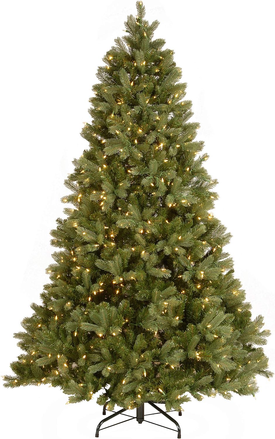 National Tree Company 7.5ft Pre-Lit Downswept Douglas Fir Christmas Tree | 750 LED Lights, 1,867 Tips, 10 Light Functions, PowerConnect, Foot Pedal, Includes Stand, Artificial, Green