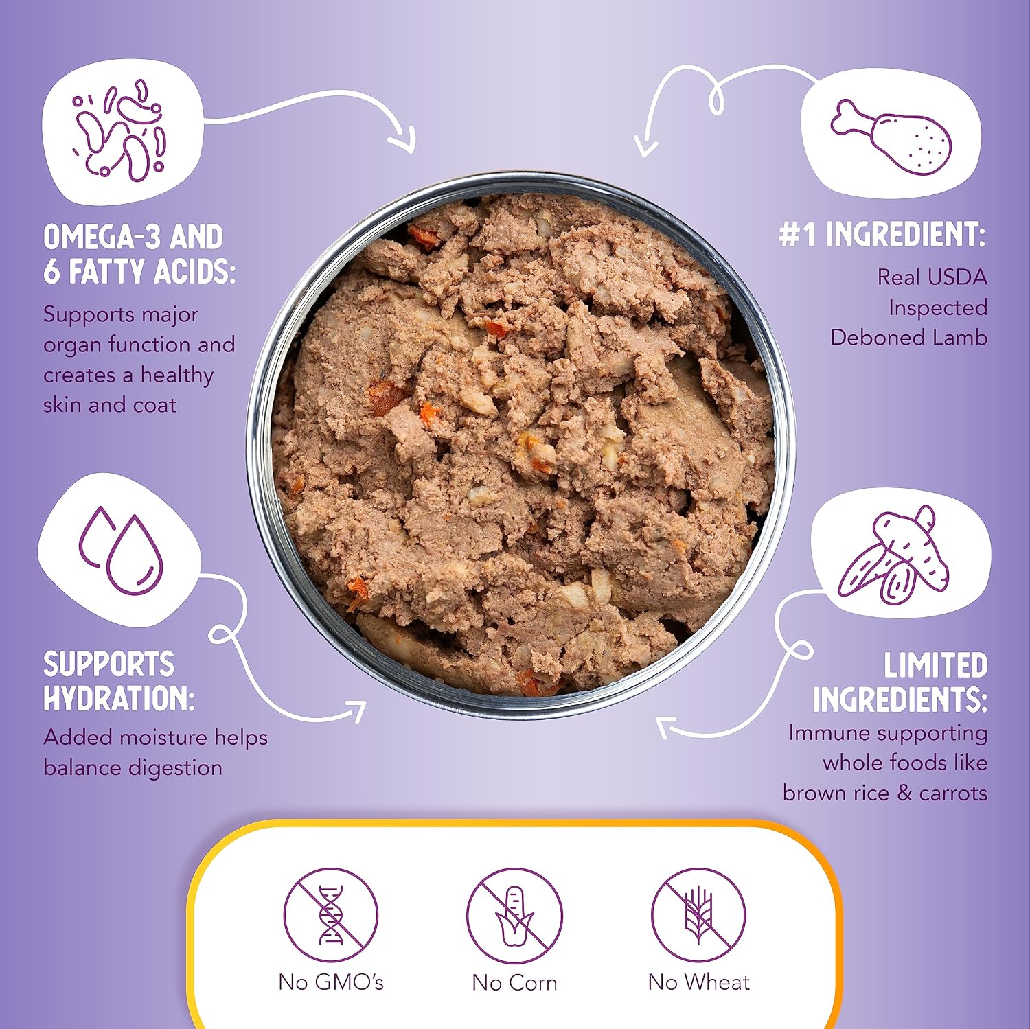 Health Extension Lamb Entrée Wet Dog Food, 12.5 oz – Protein-Rich Recipe, Hydration Support, Ideal for Sensitive Stomachs (Case of 12 Cans)