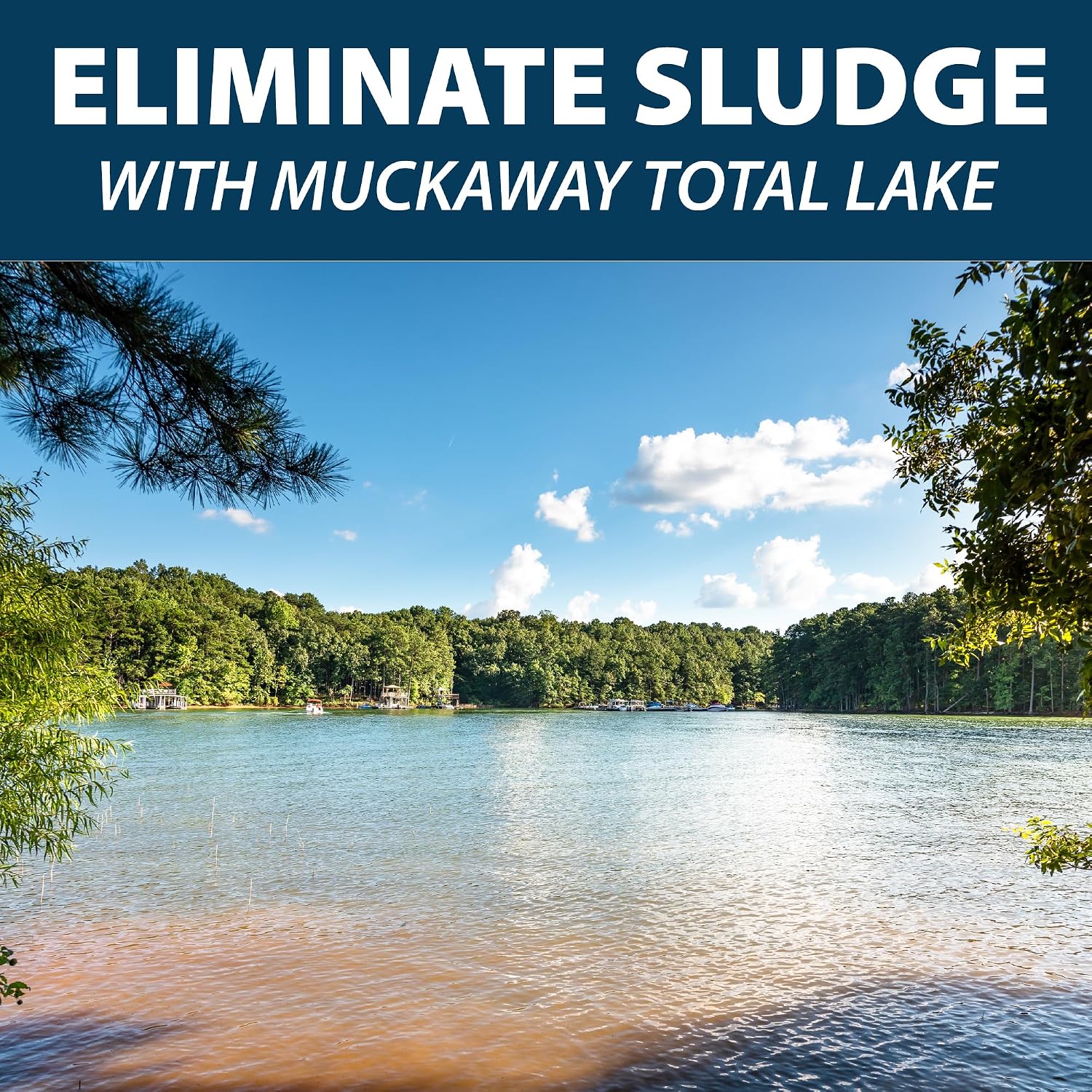 Airmax MuckAway Bacteria Enzyme Tablets for Ponds & Lakes, 16 Scoops | Natural beneficial bacteria muck, sludge & noxious odor solution for cleaner beaches & shorelines; fish, pet & wildlife safe