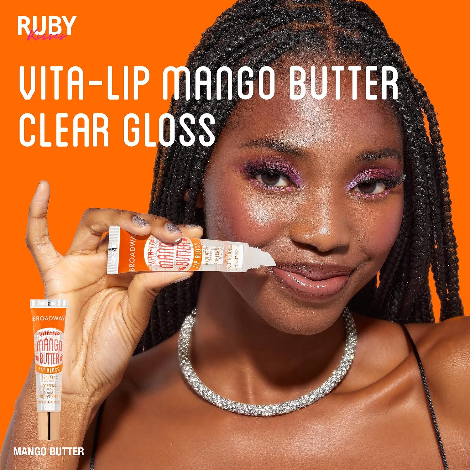 Ruby Kisses Broadway Vita-Lip Clear Lip Gloss (8 Pack), Ultra-Hydrating & Soothing Formula with Vitamins