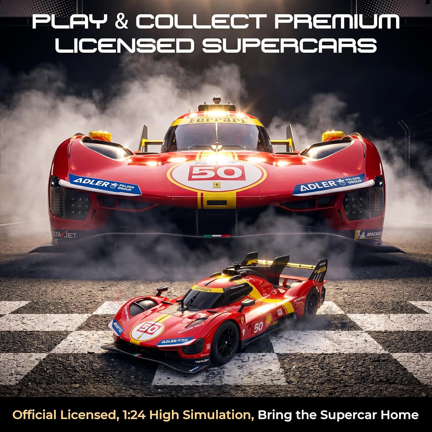 BEZGAR 1:24 Ferrari Remote Control Car Licensed FXX-K EVO