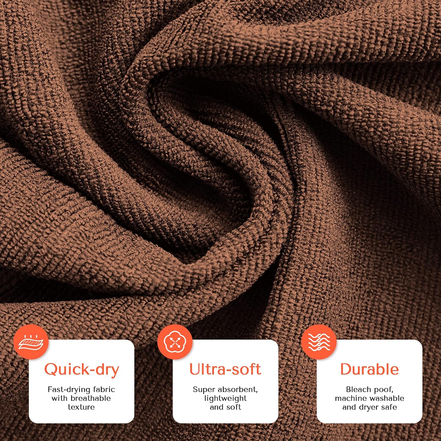 TASALON Microfiber Salon Hair Towels 10 Pack, 29" x 16" Ultra-Soft - Black