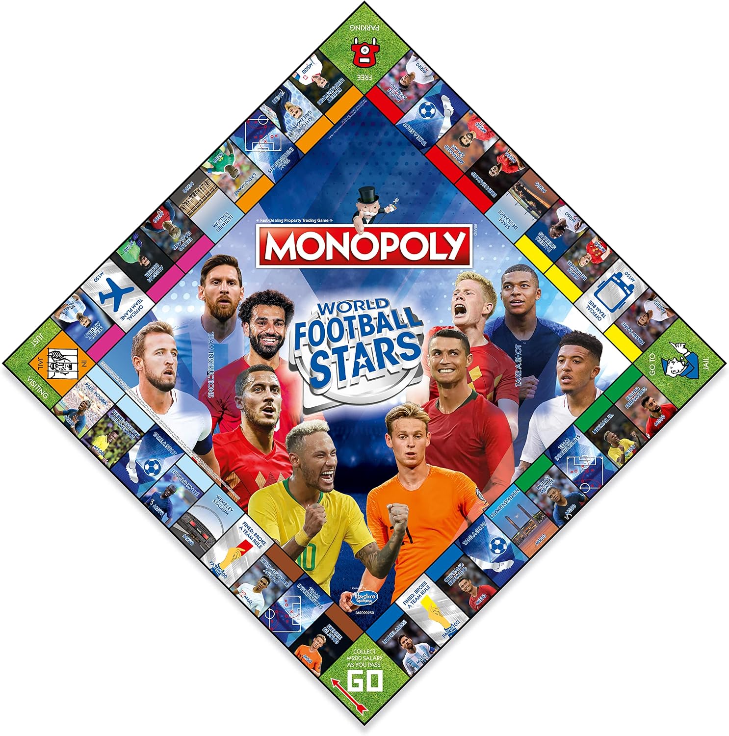 Winning Moves Mega Monopoly Board Game, 12 Extra Spaces Including Downing Street, Saville Row and Knightsbridge, Invest in Skyscrapers, for Ages 8 Plus
