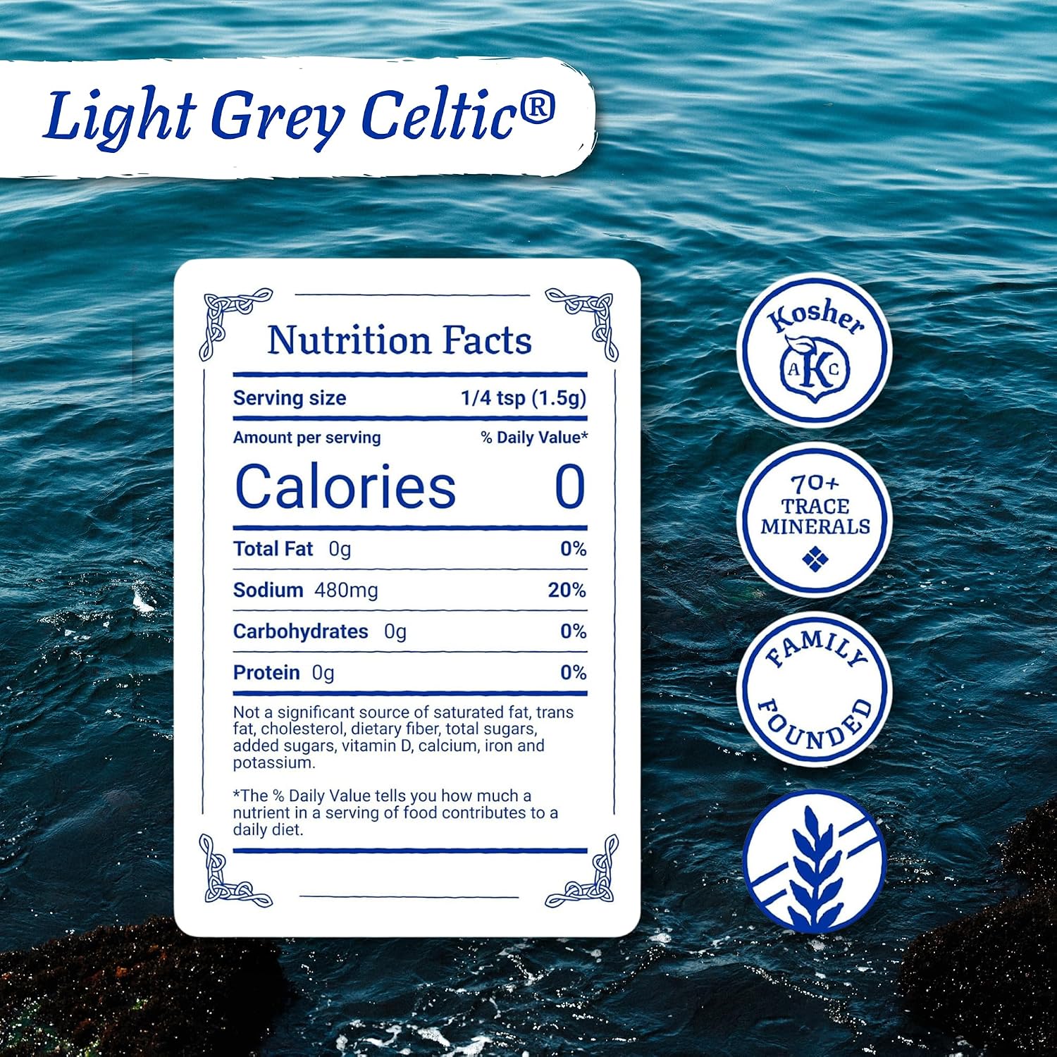 Celtic Sea Salt Light Grey Coarse, Unrefined Mineral Salt, Bulk 5 lb | Bulk coarse crystals with 70+ trace minerals for hydration, finishing, and everyday cooking; hand-harvested, lab tested