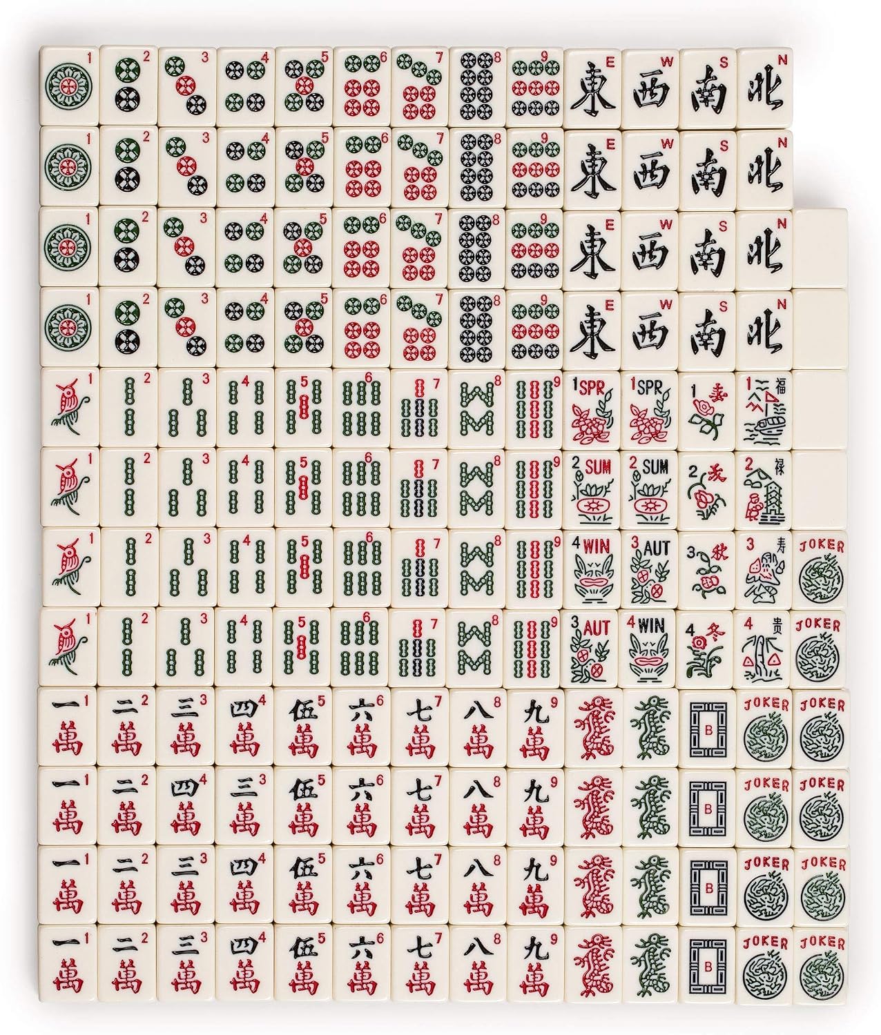 Yellow Mountain Imports American Mahjong Set – The Classic with 166 Tiles, Vintage Rosewood Veneer Case & Mahjong Accessories