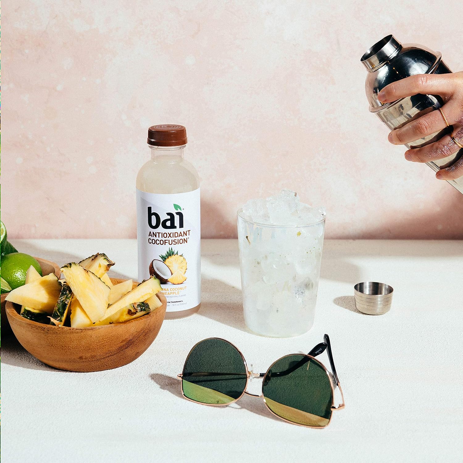 Bai Coconut Flavored Water, Puna Coconut Pineapple, Antioxidant Infused Drinks, 18 Fluid Ounce Bottles, 12 Count
