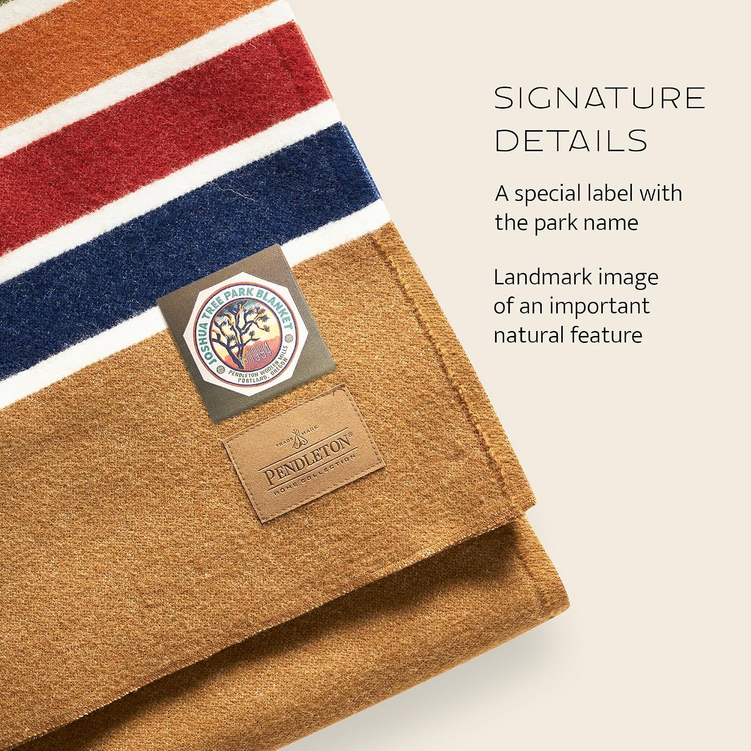 Pendleton National Park Blanket Full 80" x 90", 100% Wool | Iconic Park Stripes Collectible Keepsake - Glacier