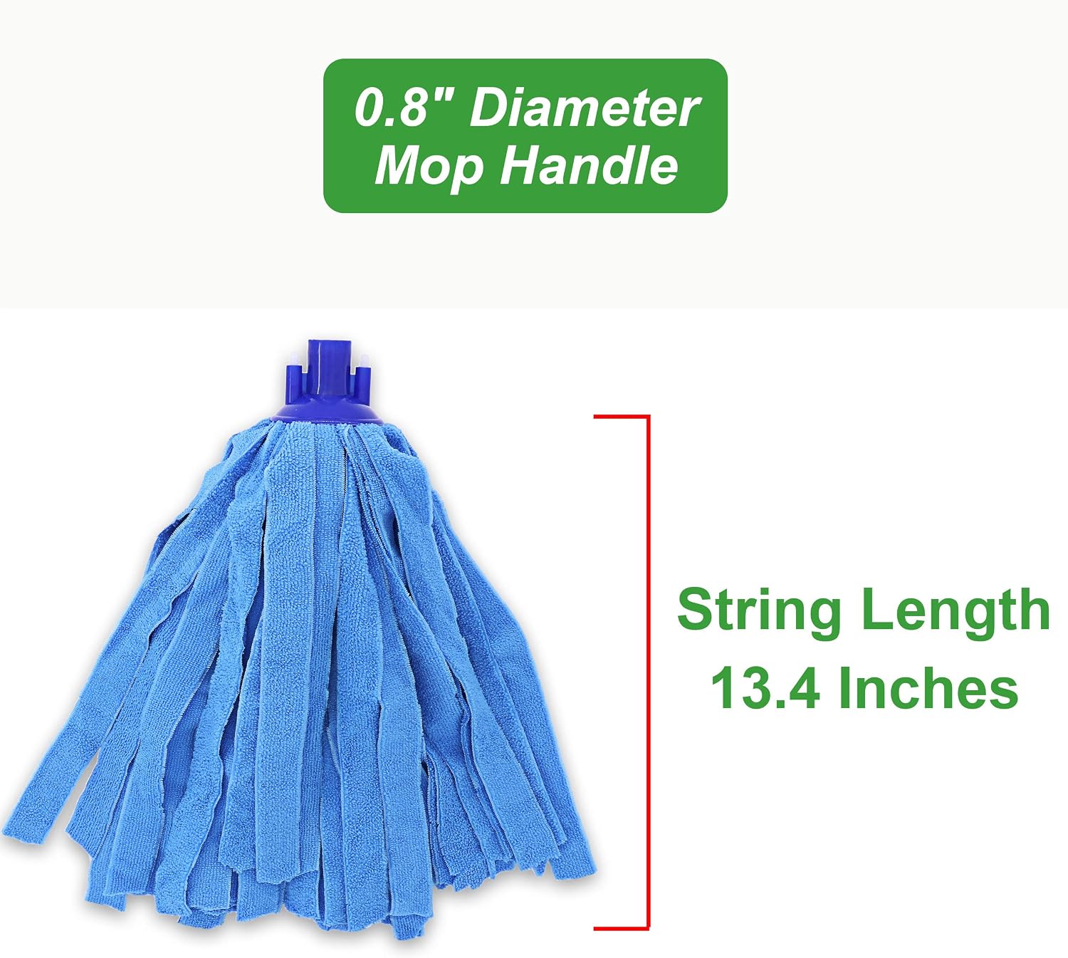 EaseYourDay 3 Pack Microfiber String Mop Head Refills, Standard US Thread