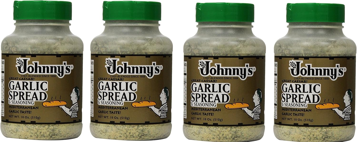 Johnnys Garlic Spread and Seasoning XjECar, 4Pack (18 Ounce)