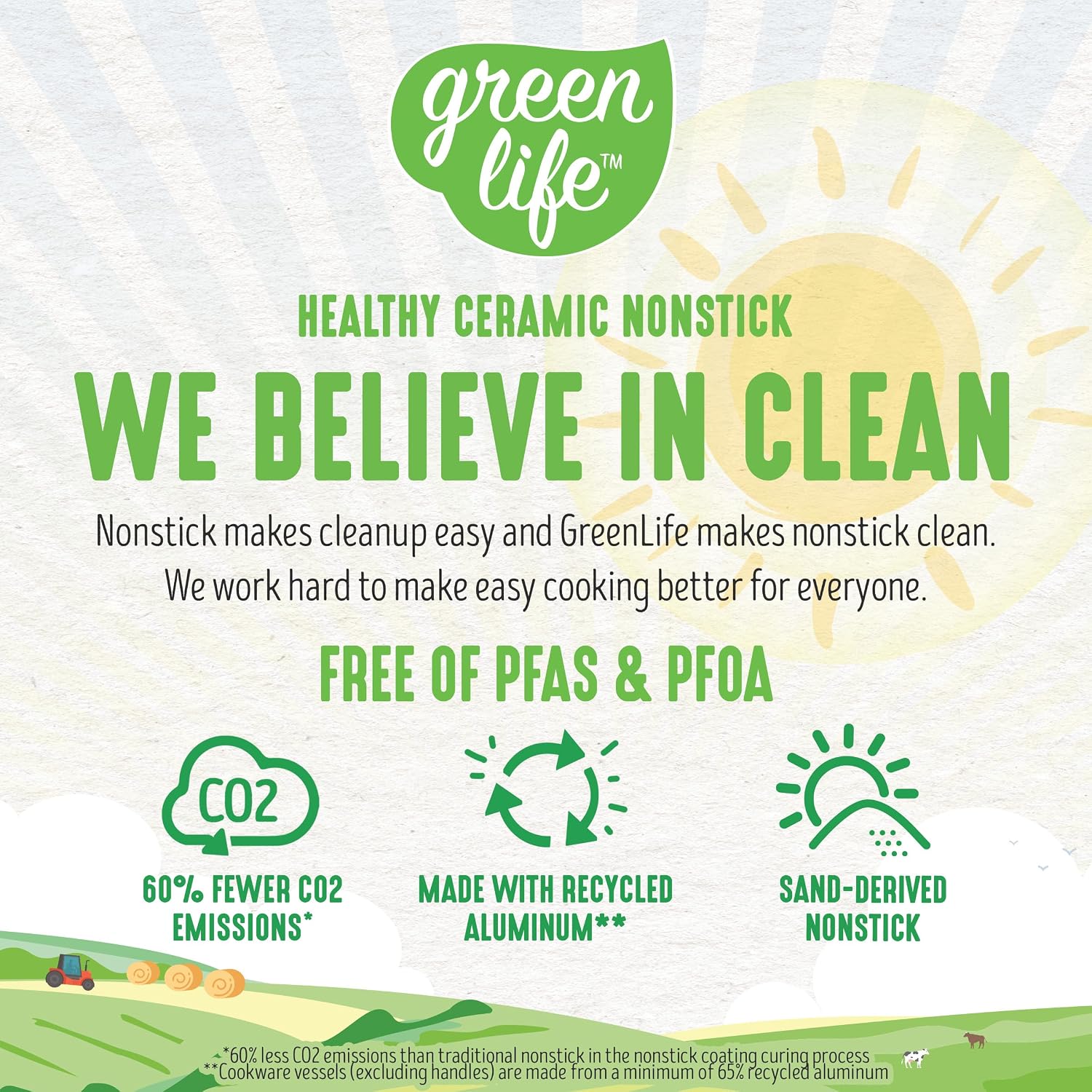 GreenLife 16 Piece Nonstick Cookware Set, Soft Grip Non-Toxic PFAS-Free Ceramic Pots & Pans, Dishwasher & Oven Safe, Frying, Sauce, Saute, Utensils