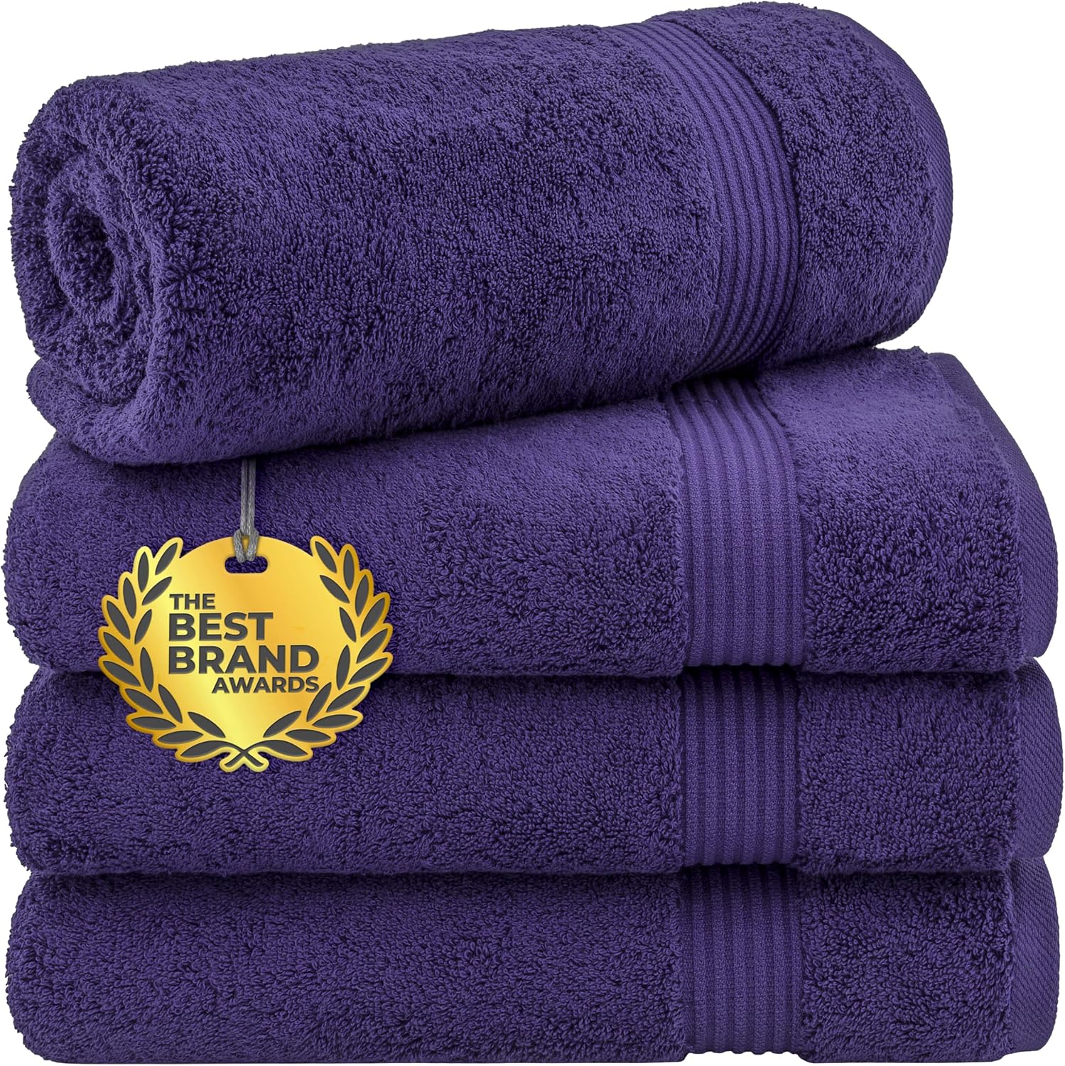 Cotton Paradise Towel Set of 6, 2 Bath Towels, 2 Hand Towels and 2 Washcloths Towels for Bathroom Sets, Smoke Gray