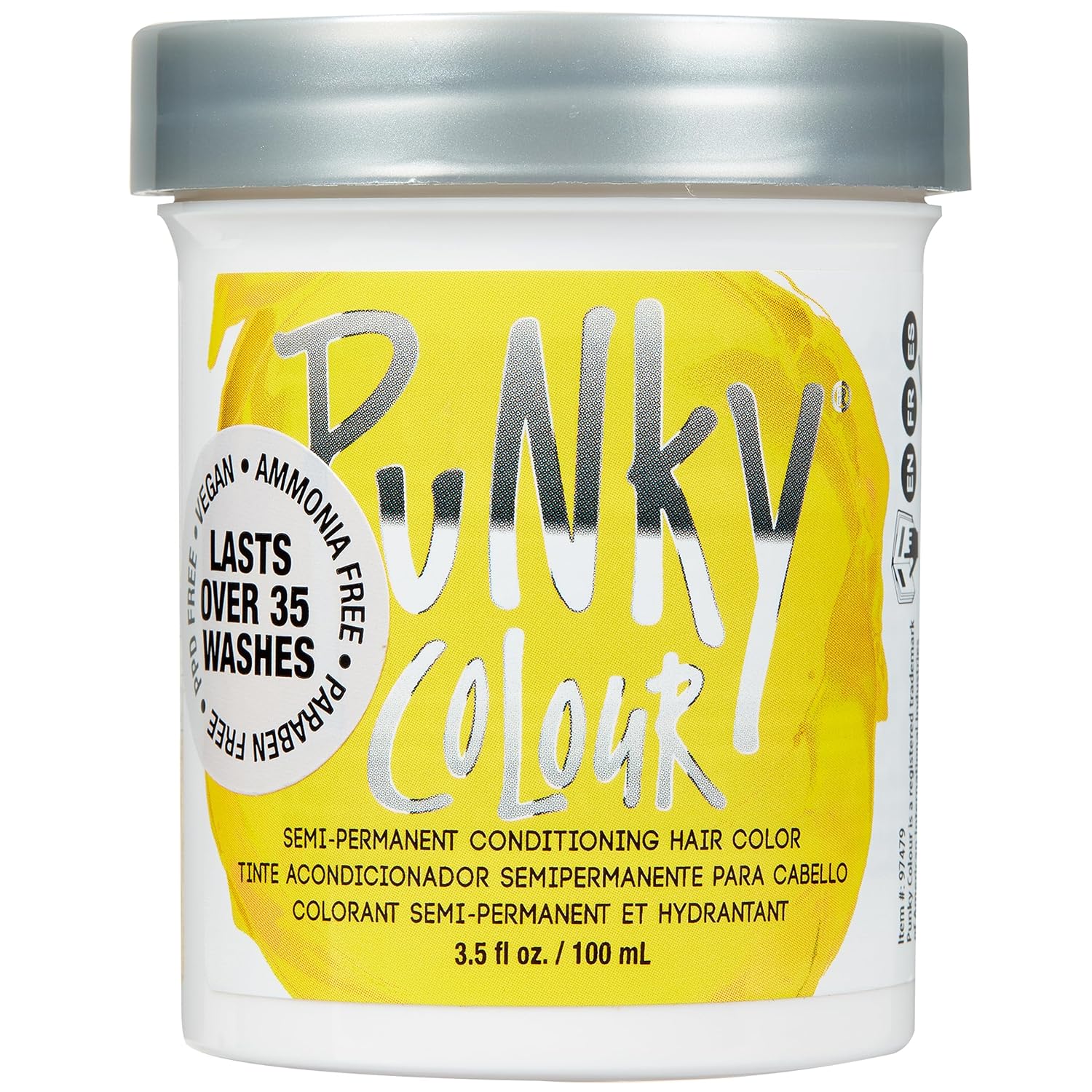 Punky Colour Flamingo Pink Semi Permanent Hair Color – Vibrant Pink Hair Dye, Vegan & Cruelty-Free Conditioning Formula, Lasts Up to 35 Washes, 3.5 fl oz