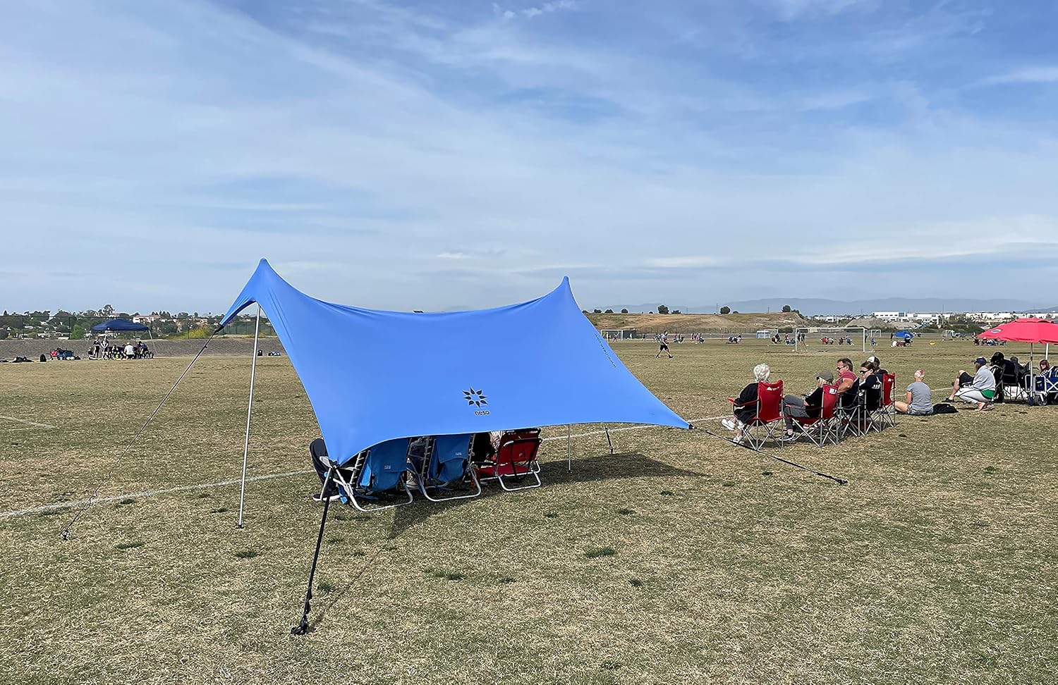Neso Sidelines Grande Sports Tent - Lightweight and Portable Sun Shelter and Shade Tent for Outdoor Activities - Patented Reinforced Corners - UPF