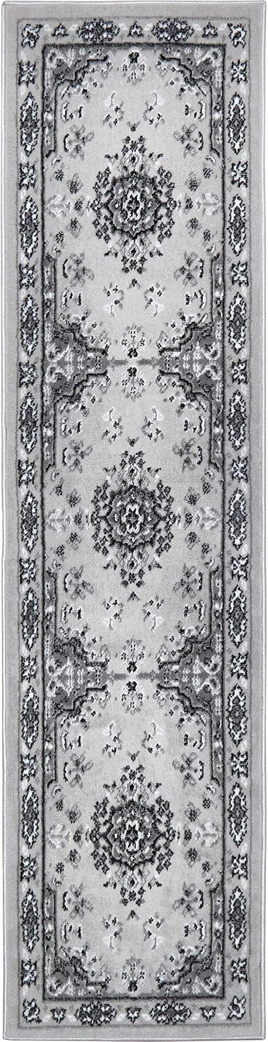 Home Dynamix Premium Sakarya Traditional Medallion Border Area Rug, Ivory/Brown, 7'9"x10'8" Rectangle