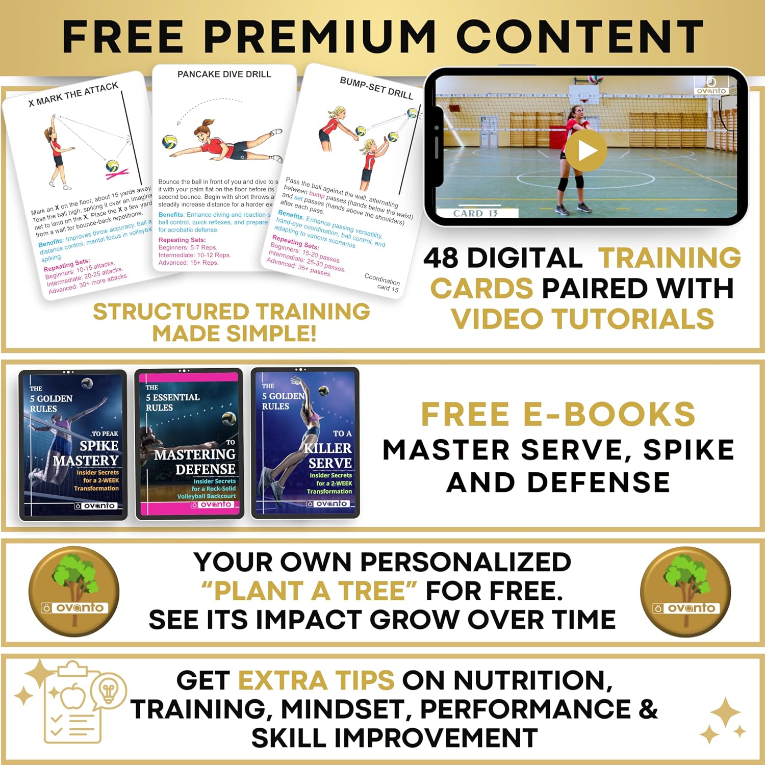 OVANTO Volleyball Training Equipment Kit