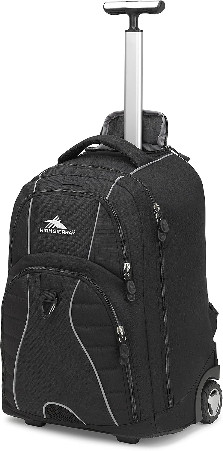 High Sierra Freewheel Wheeled Laptop Backpack, True Navy, 20.5 x 13.5 x 8-Inch