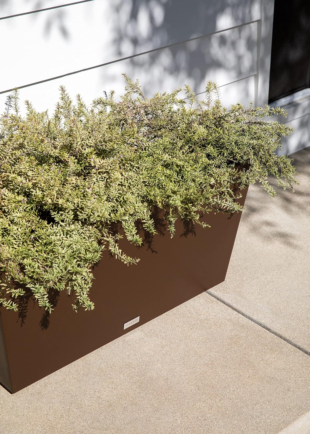 Veradek Pure Series Midori Planter - Wide Outdoor Planter | Made From Durable Plastic With Pre-Drilled Drainage Holes. Modern Porch/Patio Décor for Plants, Flowers and Herbs