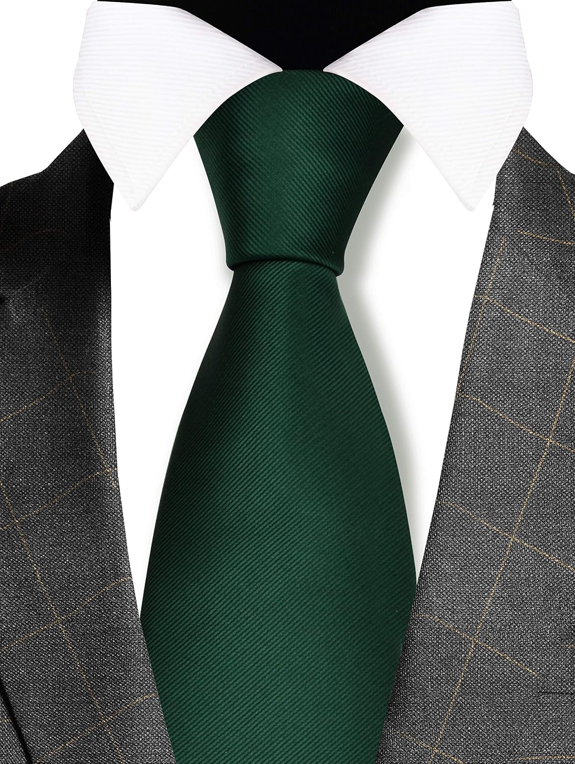 GUSLESON Classic New 3.15"（8cm） Men's Solid Color Necktie Wedding Business Tie + Gift Box
