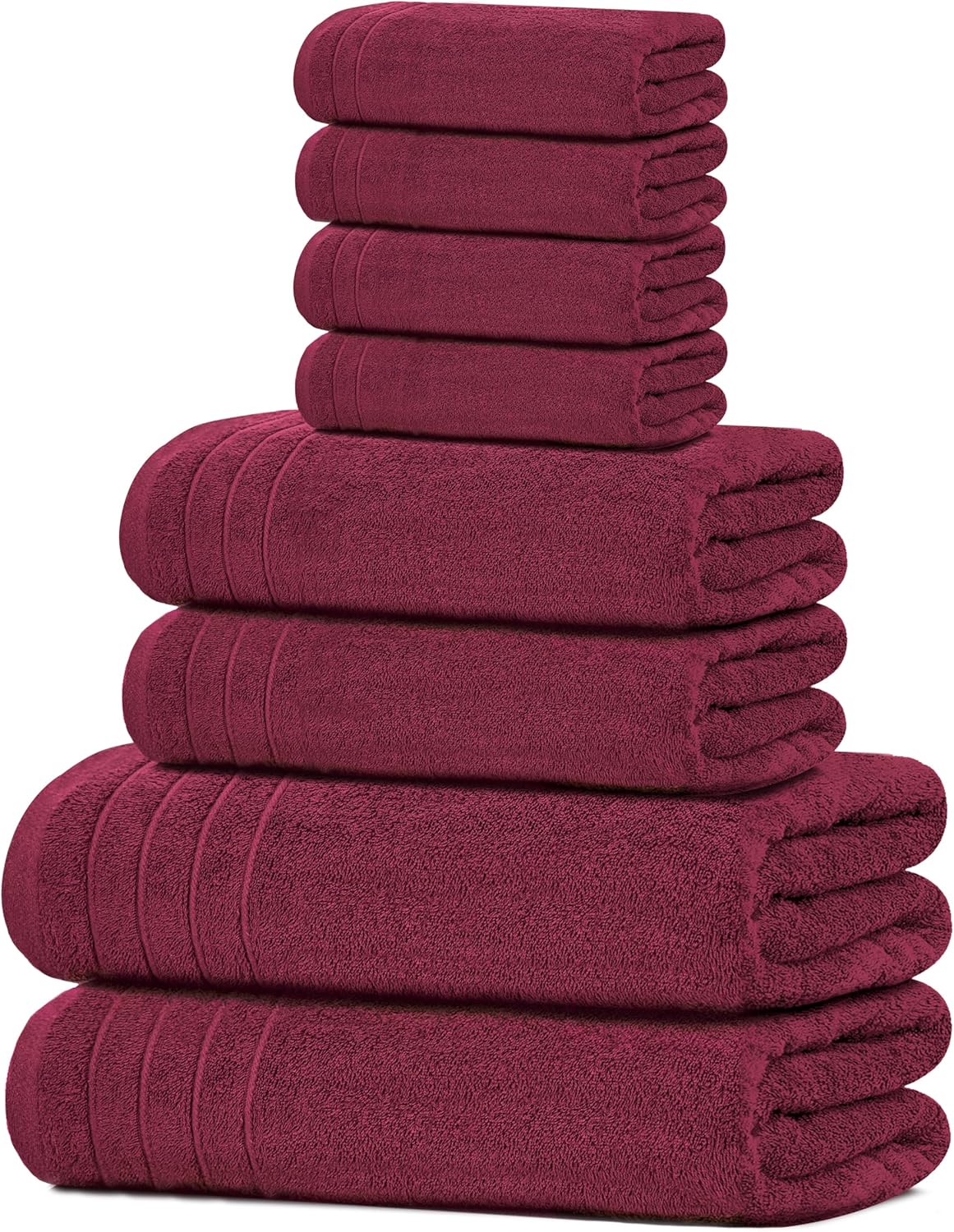 Tens Towels 8 Piece Towel Set, 2 XL Bath, 2 Hand, 4 Washcloth, Dark Grey