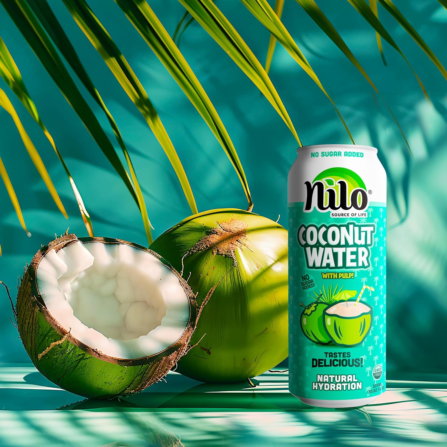 NILO 100% Pure Coconut Water | NO Sugar added | GMO FREE | NOT from Concentrate | 10.8 oz (Pack of 12)