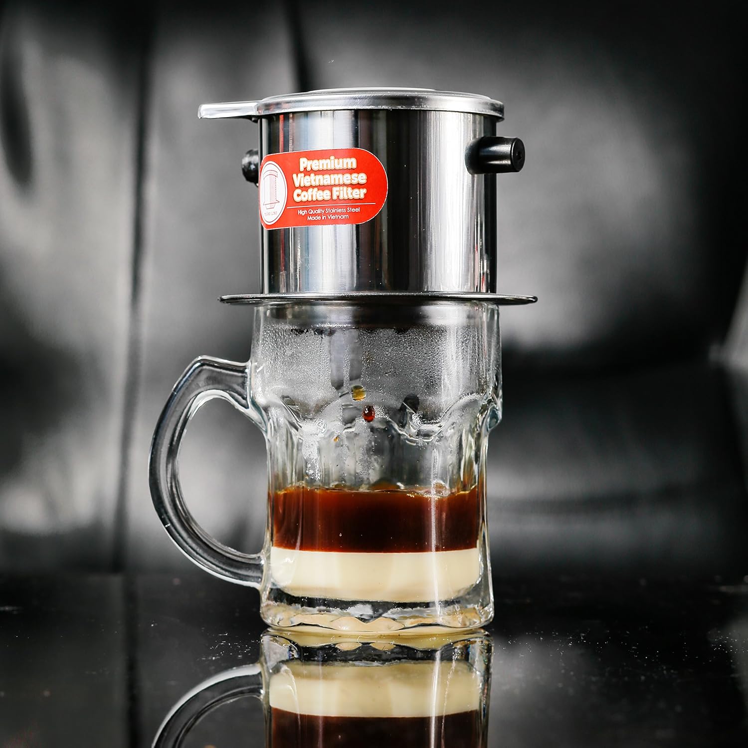 Vietnamese Drip Coffee Maker Filter. Single Cup Serve. Inox. 6 oz Small Stainless Steel