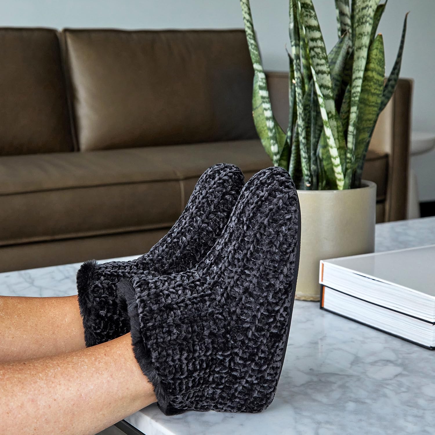 Dearfoams Women's Chenille Bootie Slipper