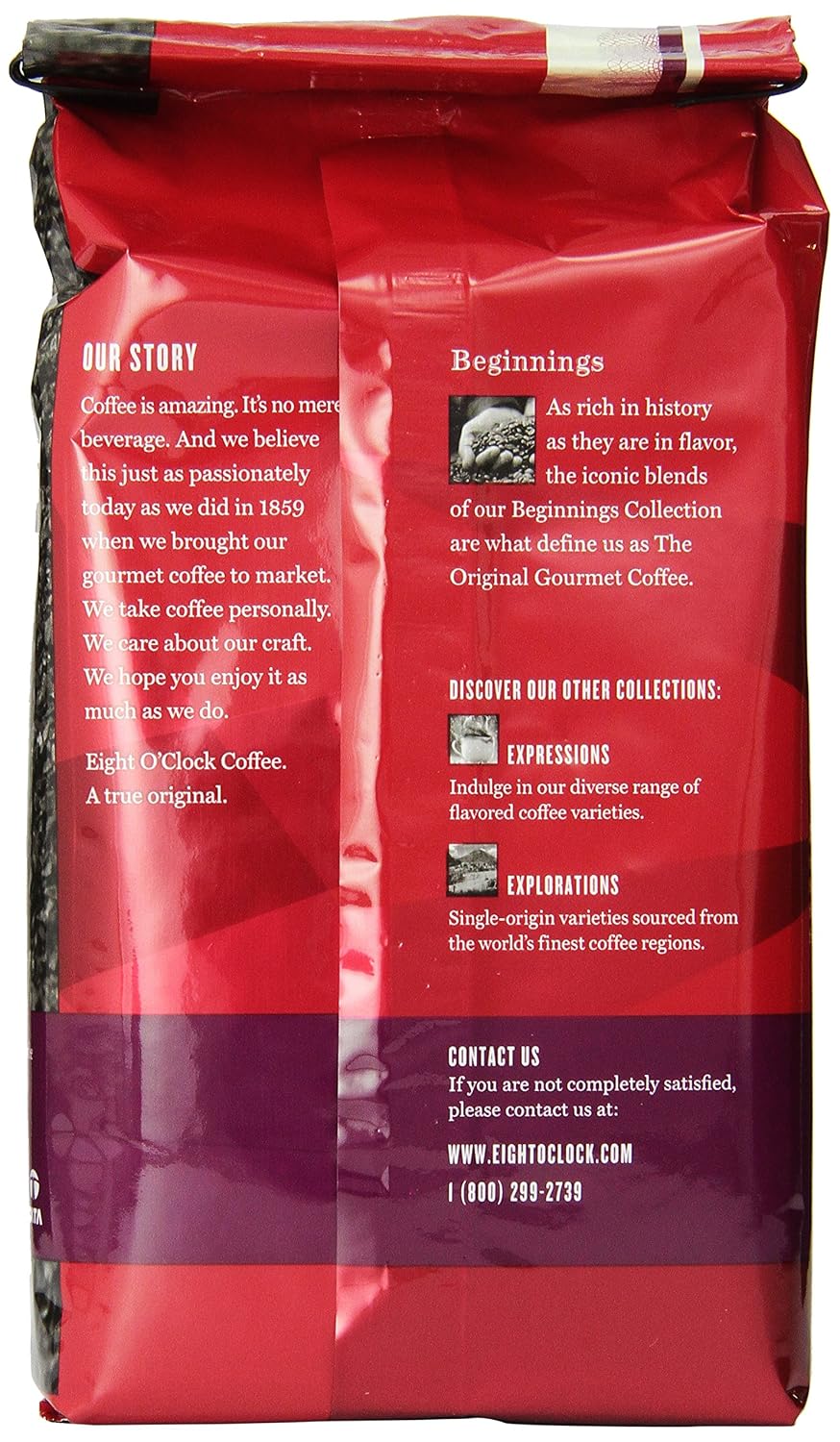 Eight O'Clock Coffee French Roast, 12 Ounce (Pack of 6) Dark Roast Ground Coffee, Robust, Smoky & Complex, 100% Arabica