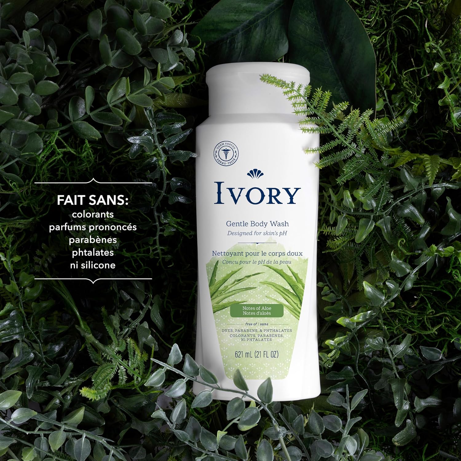 Ivory Body Wash, Designed for the Whole Family, Gentle Formula, Free of Dyes Heavy Perfumes Parabens Phthalates & Silicones, Original Scent, 21 oz (Pack of 2)