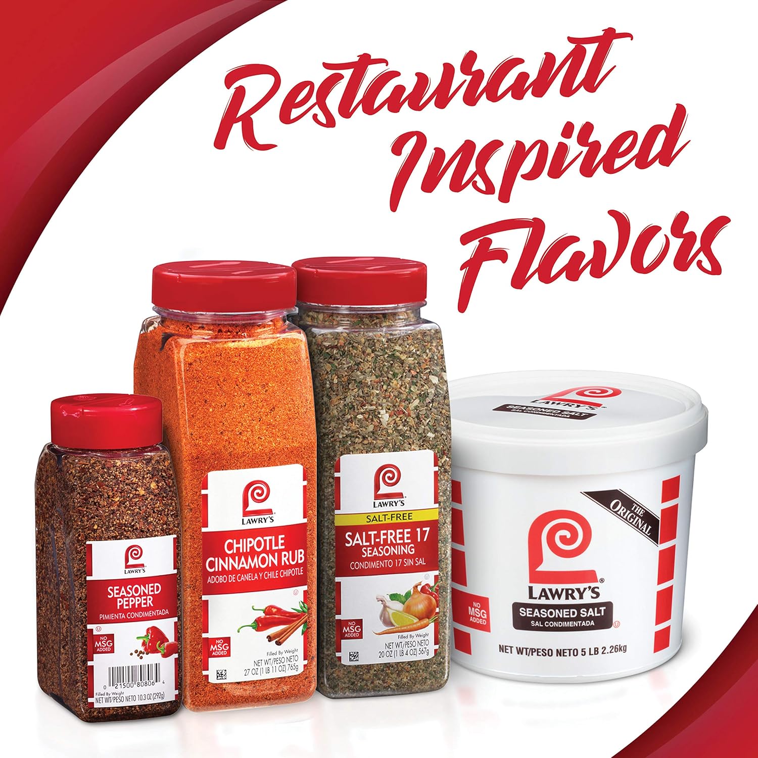 Lawry's Salt Free 17 Seasoning, 10 oz - One 10 Ounce Container of 17 Seasoning Spice Blend Including Toasted Sesame Seeds, Turmeric, Basil and Red Bell Pepper for Seafood Poultry and Beef