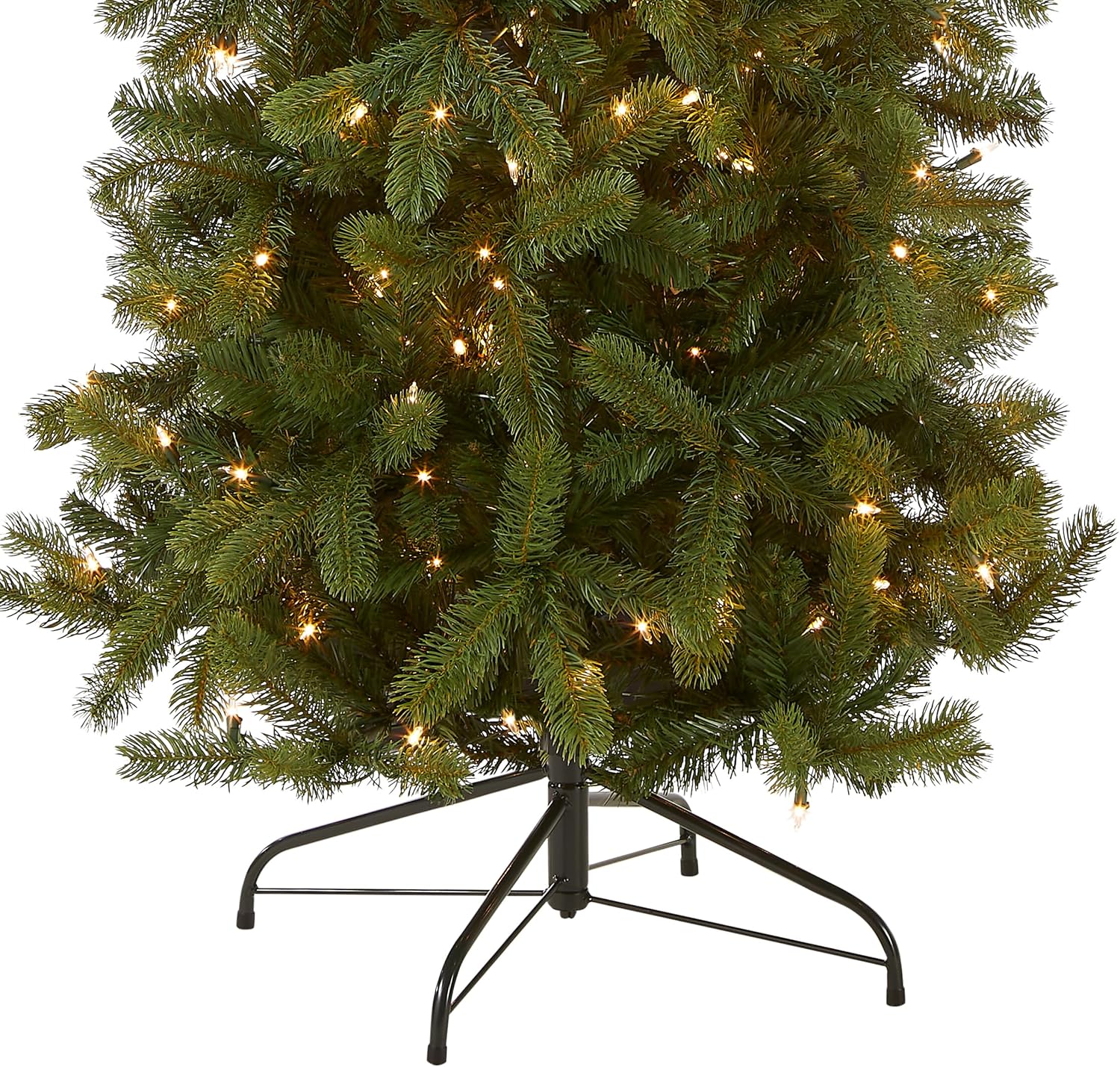 National Tree Company 7.5ft Pre-Lit Downswept Douglas Fir Christmas Tree | Slim, 350 Clear Lights, 796 Tips, Includes Stand, Green