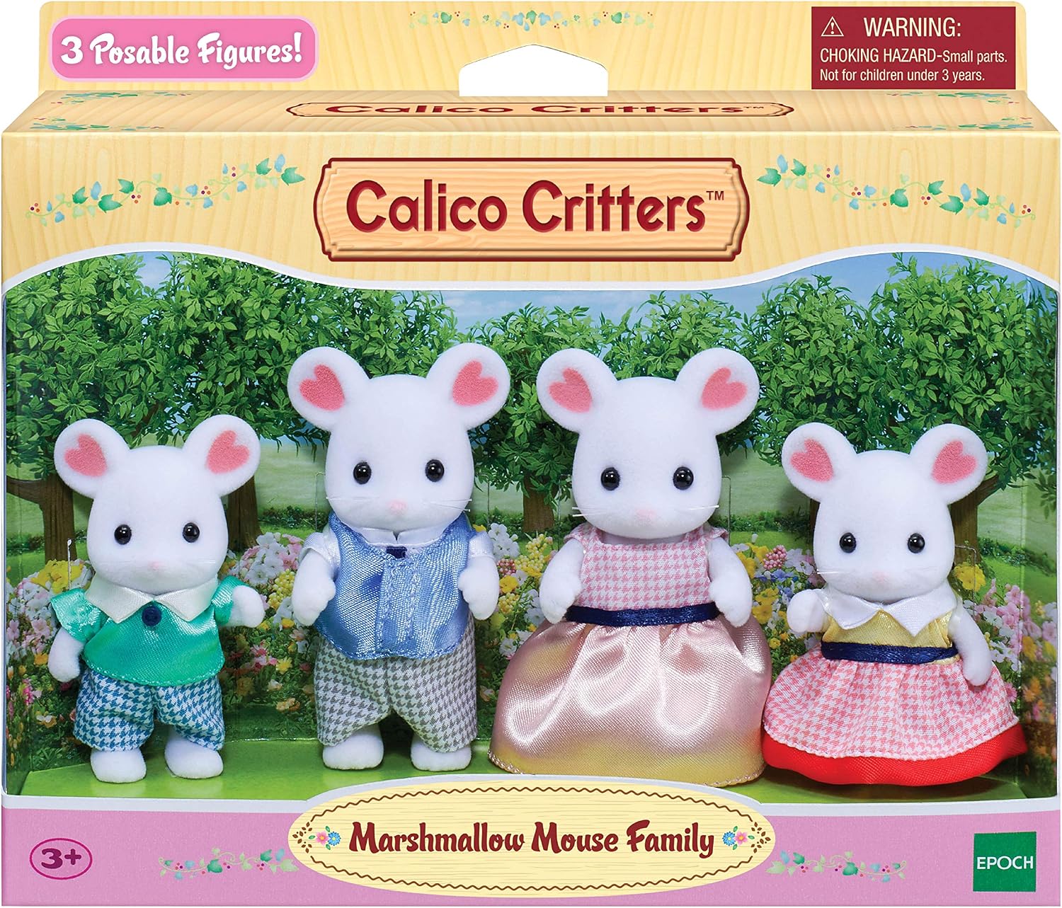 Calico Critters Pickleweeds Hedgehog Family - Set of 4 Collectible Doll Figures for Children Ages 3+