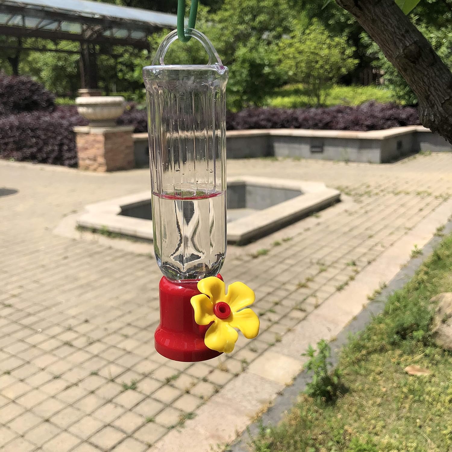 Mini Hummingbird Feeder 4 Pack 2.3oz Small Nectar Plastic Red Cute Hummingbird Feeders with Hanging Wires for Outdoor