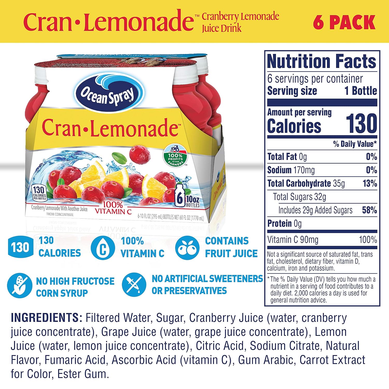 Ocean Spray® Cran50™ Cranberry Juice Drink, 64 Fl Oz Bottle (Pack of 1)